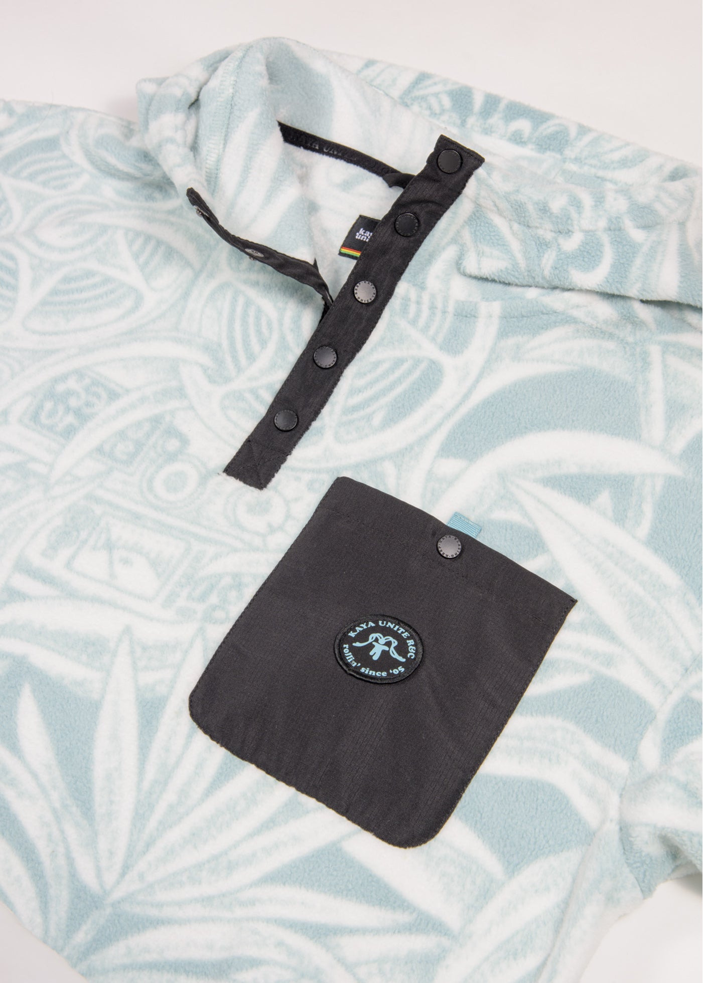 Polar Medio Cierre Hood Tupa Hombre - Teal Light Gray