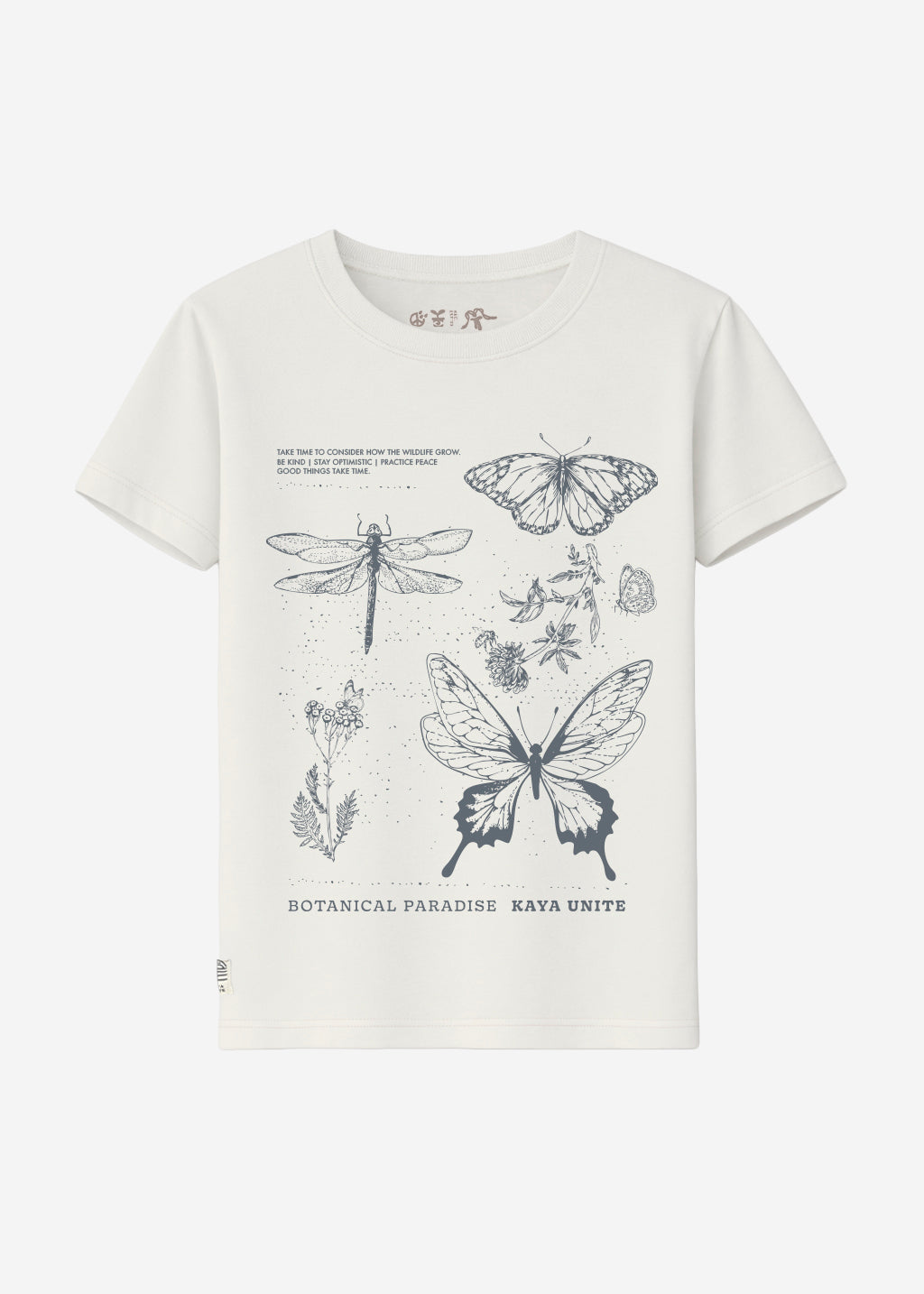 Polera Diseño Algodón Print Botanical Mujer - Blanca