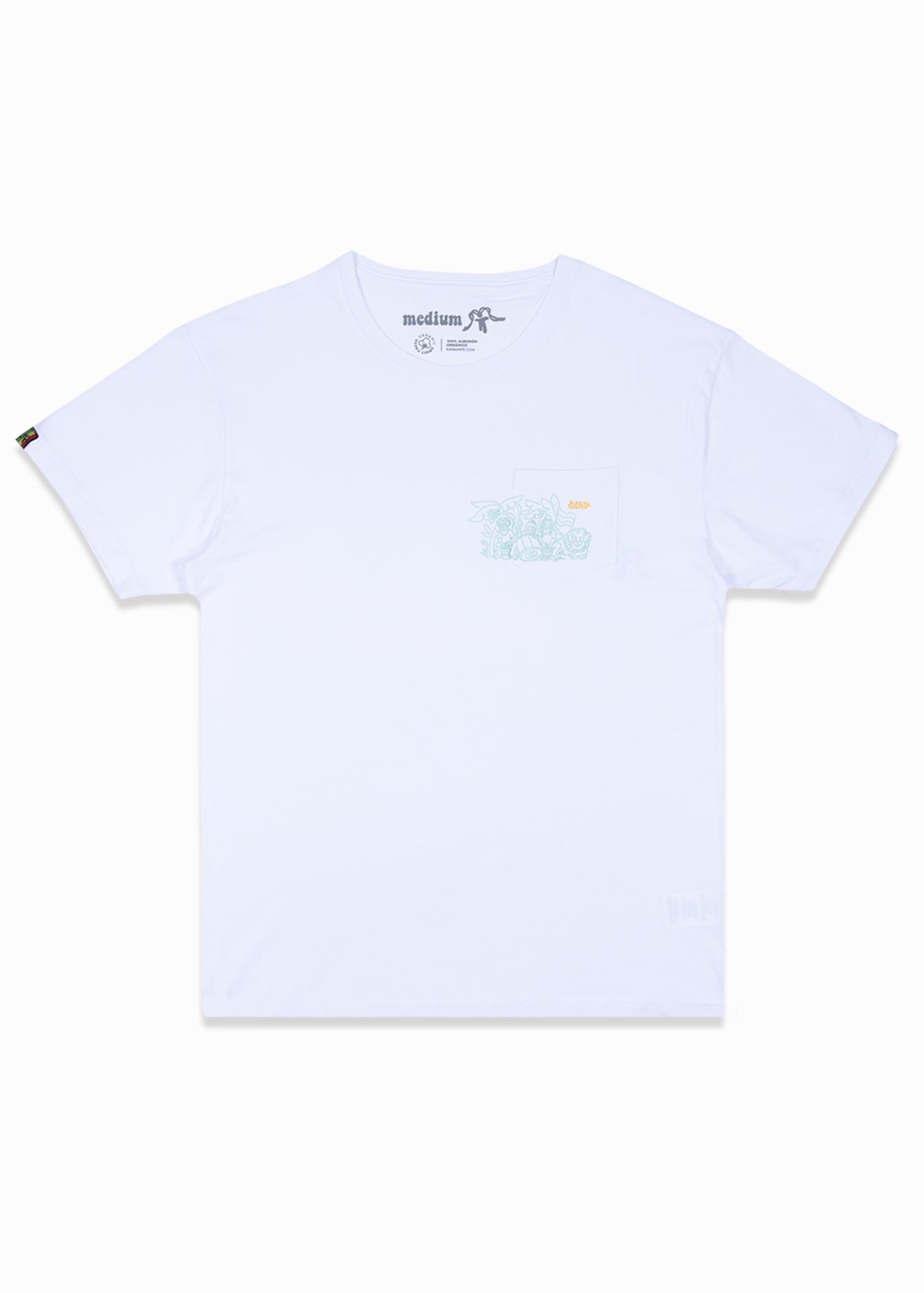 Polera Diseño Algodón Music Hombre - Blanca Lavender