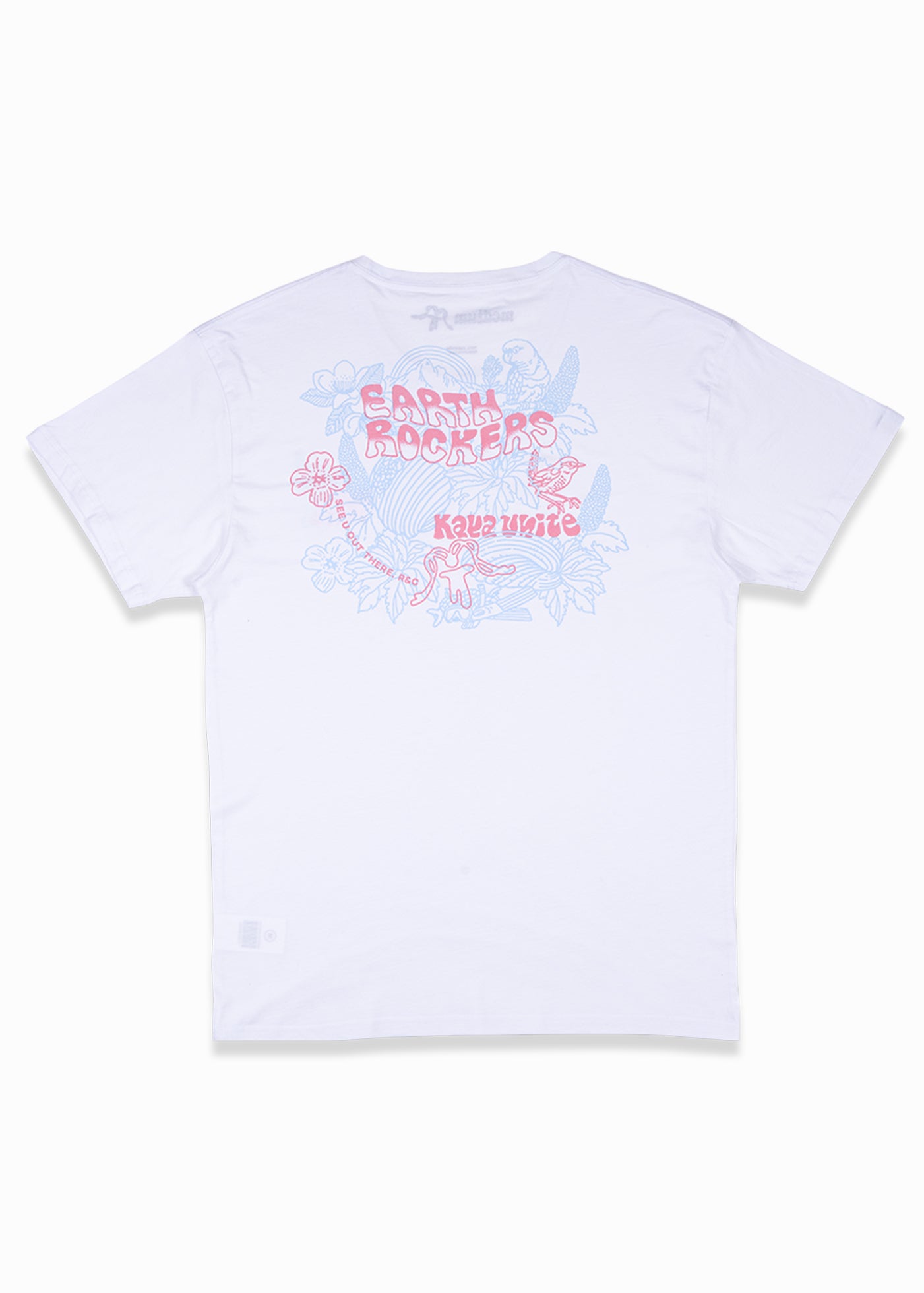 Polera Diseño Algodón Earth Hombre - Blanca Lavender