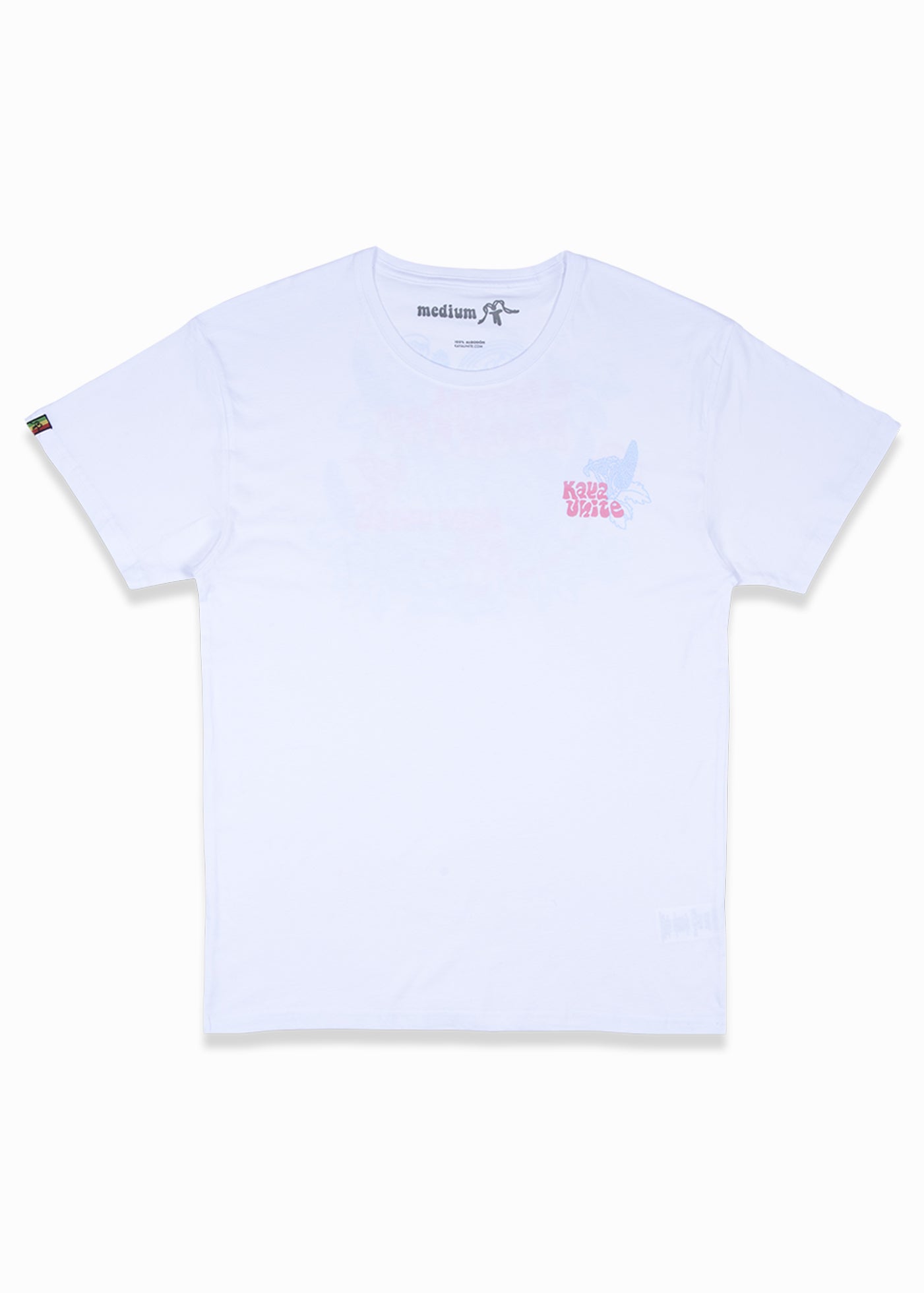 Polera Diseño Algodón Earth Hombre - Blanca Lavender