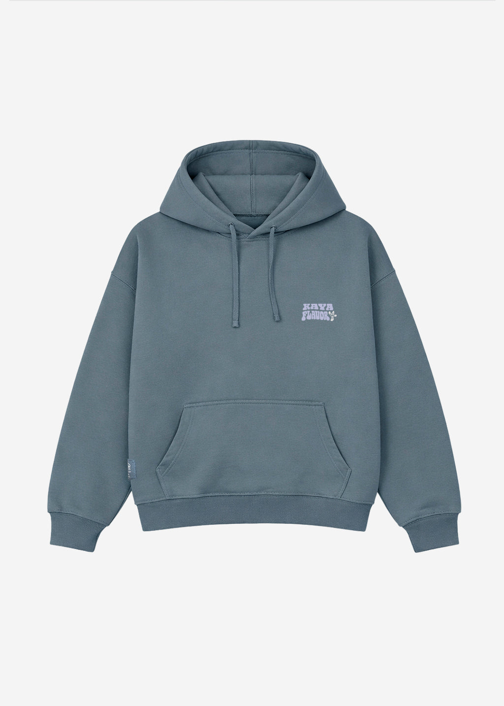 Polerón Hoodie Algodón Print Stone Flavor Mujer - Azul