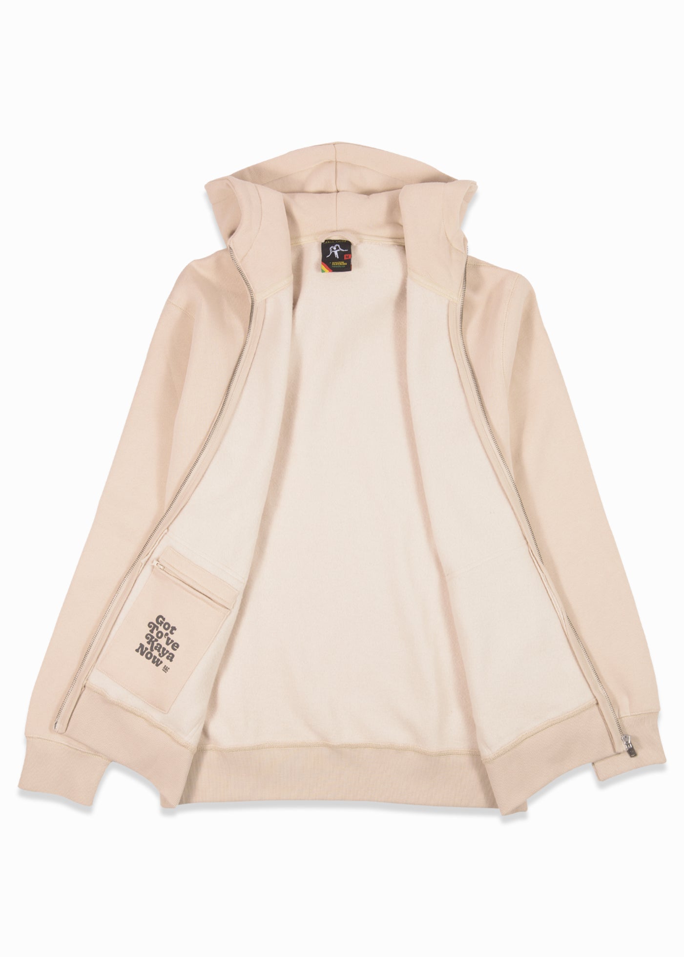 Polerón Con Cierre Algodón Kaya Hombre - Bone White Smoke