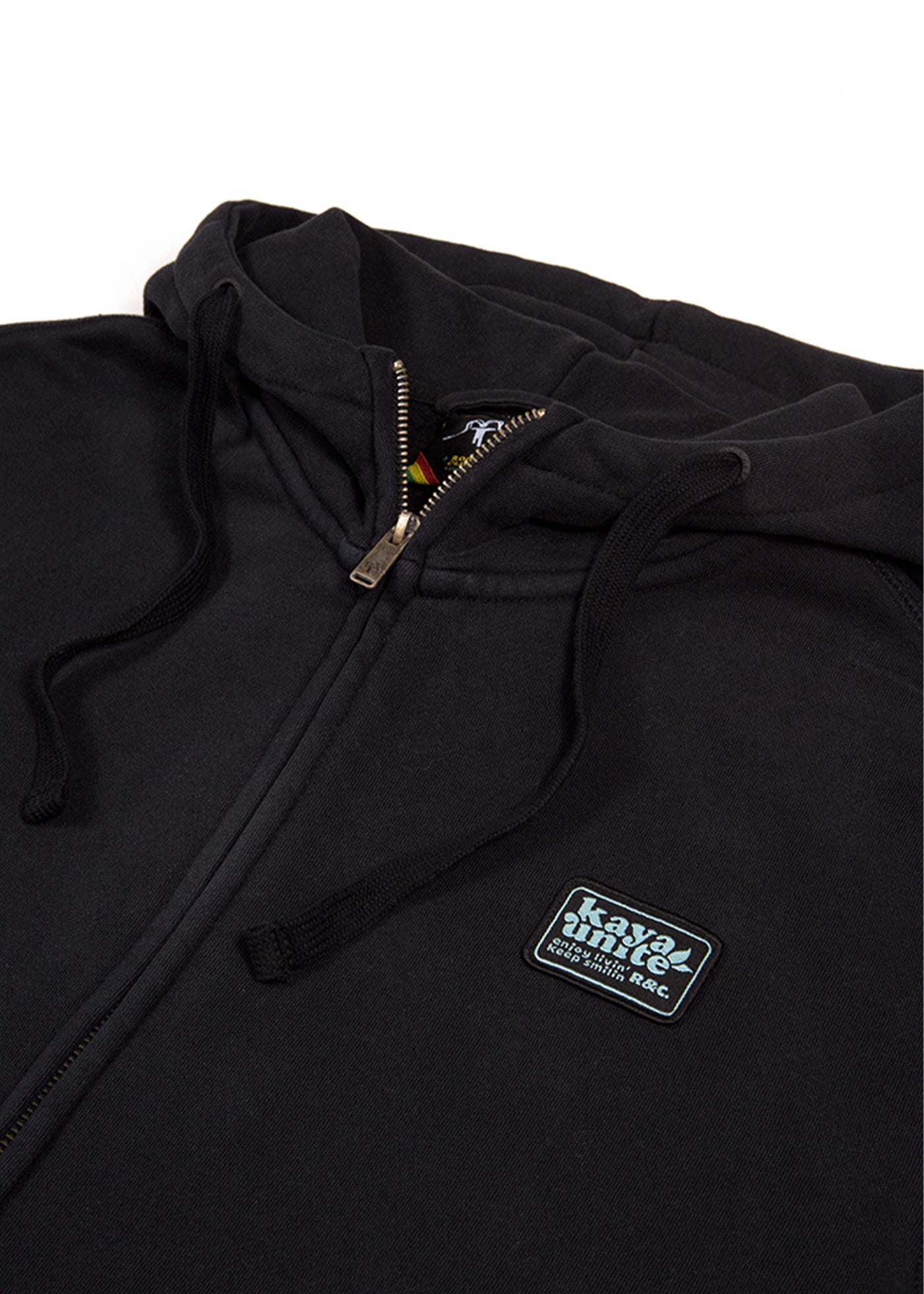 Polerón Con Cierre Algodón Kaya Hombre - Negro Black