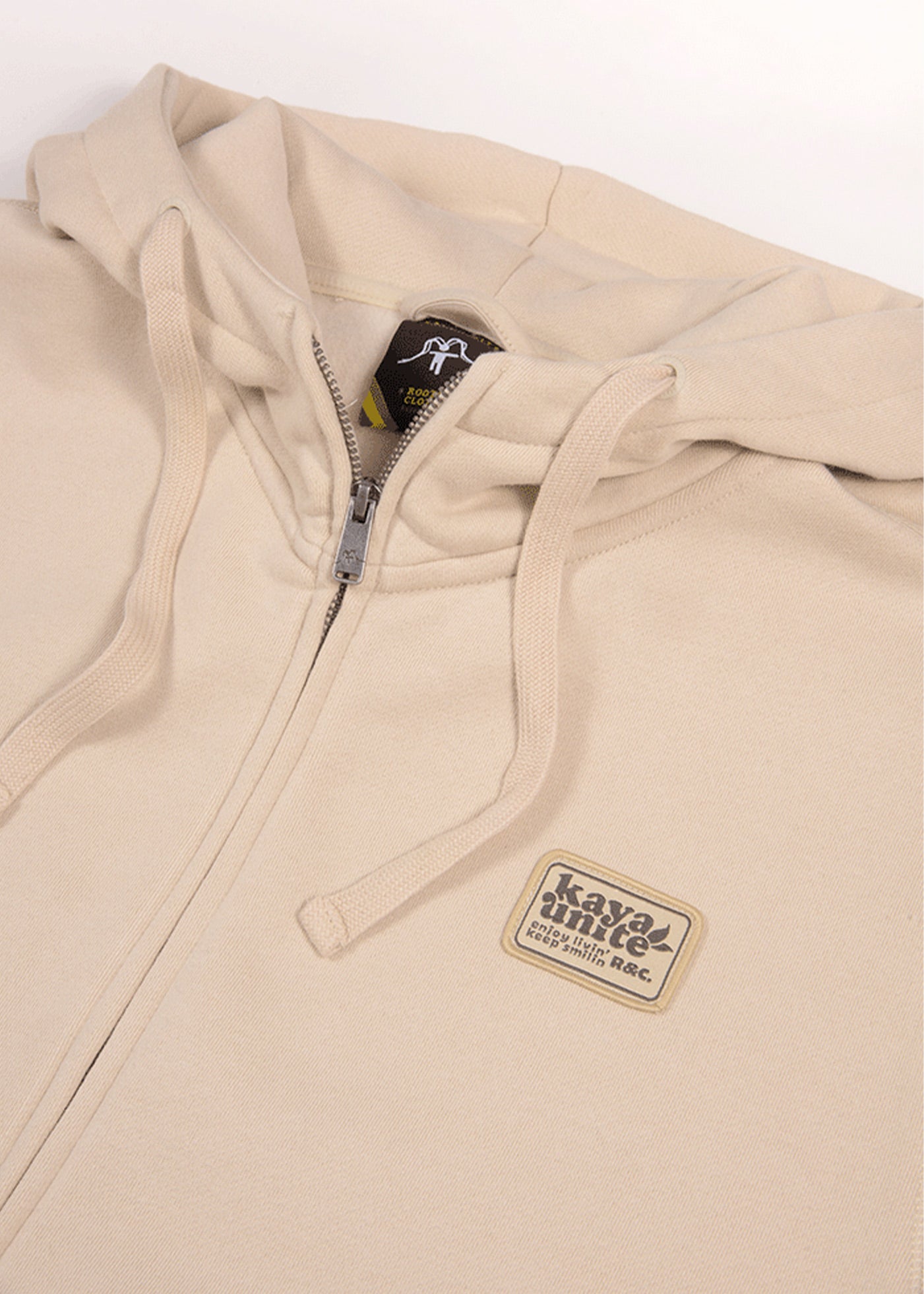 Polerón Con Cierre Algodón Kaya Hombre - Bone Wheat