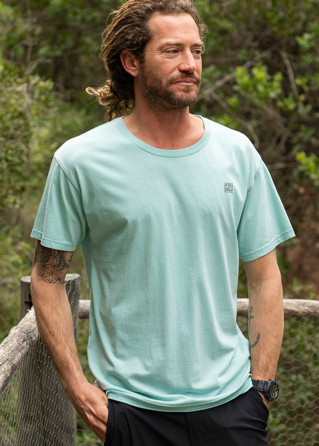 Polera Orgánica Daily Turquoise