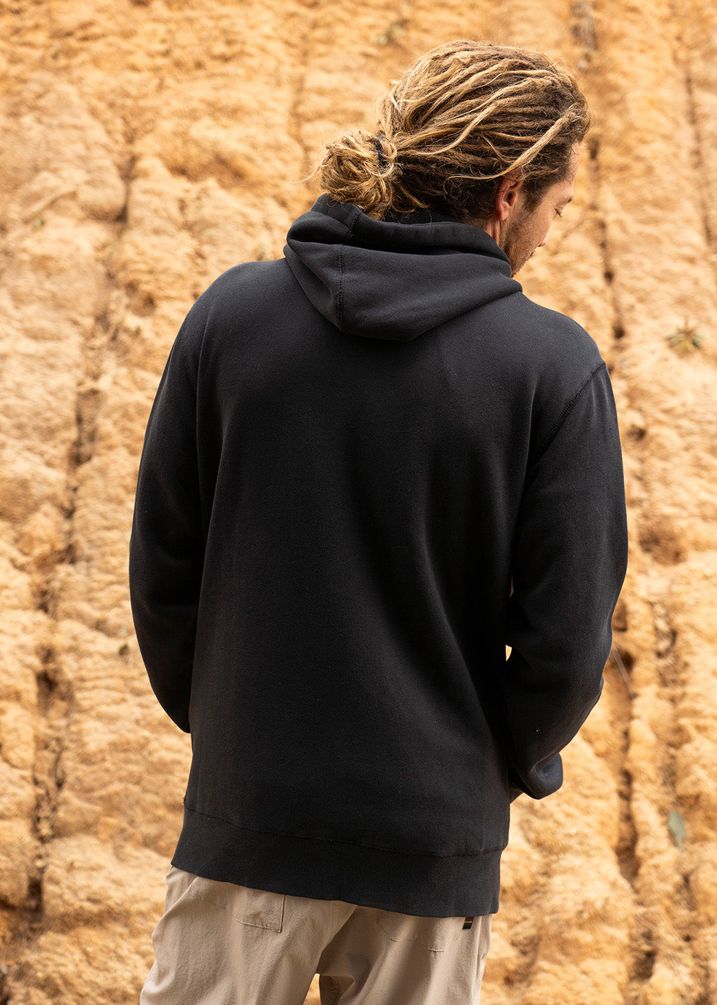 Polerón Con Cierre Algodón Kaya Hombre - Negro Black