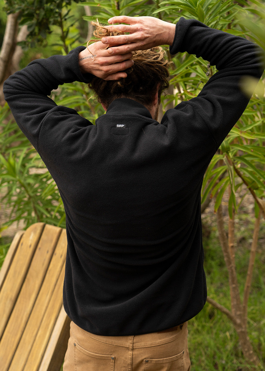 Polar Medio Cierre Hombre - Black Black