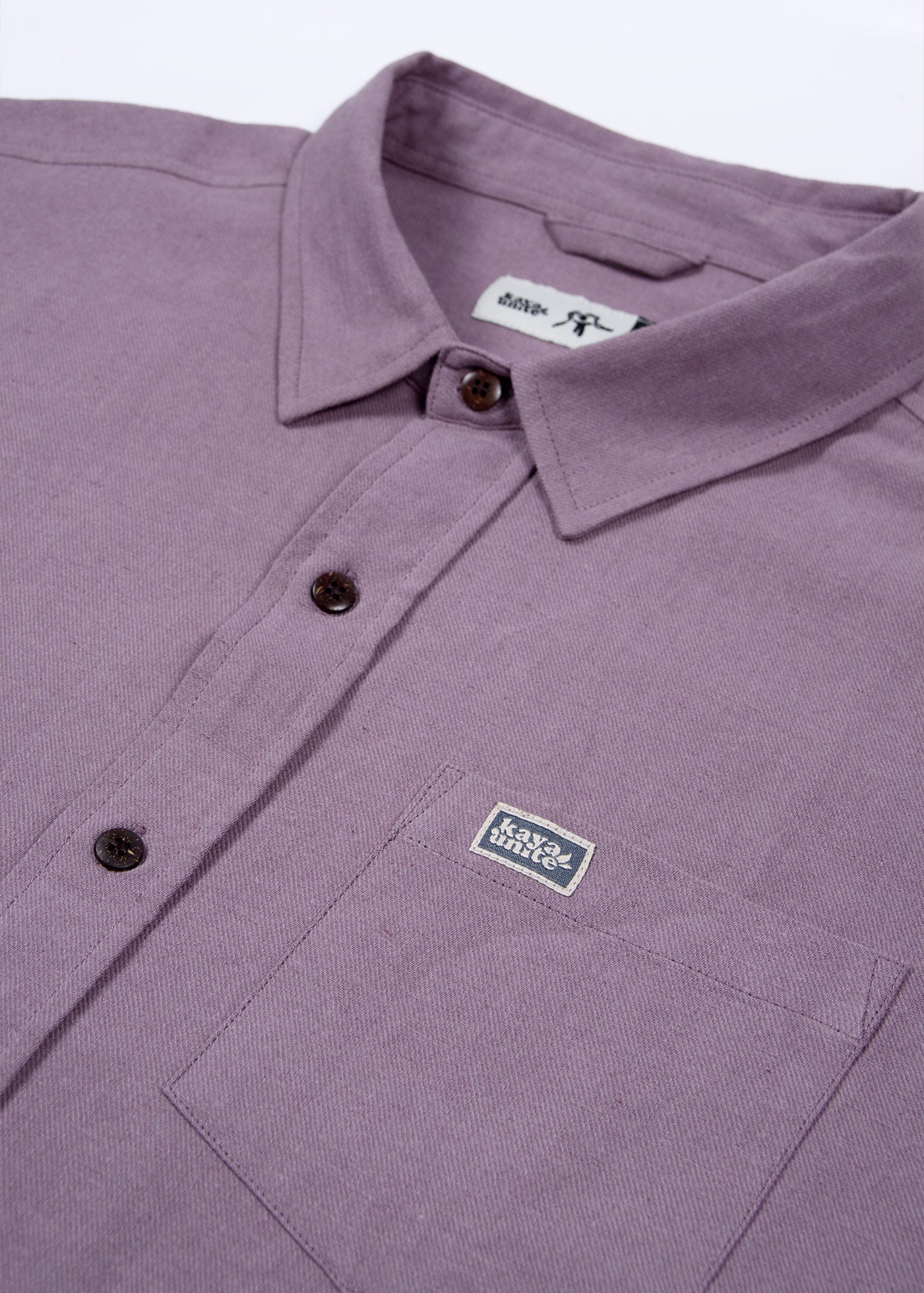 Camisa Clásica Manga Corta Lino Hombre - Lila Light Slate Gray