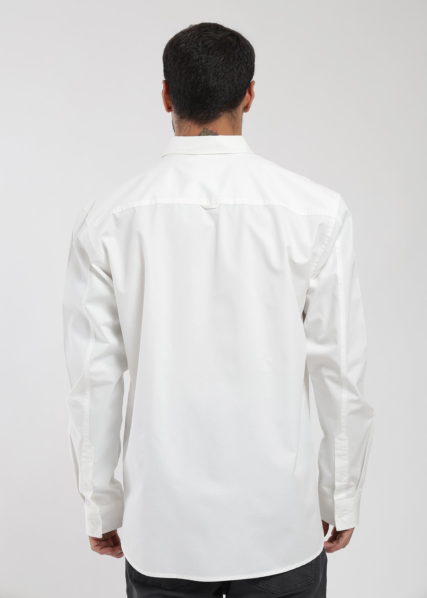Camisa Manga larga Algodón Hombre - Blanco