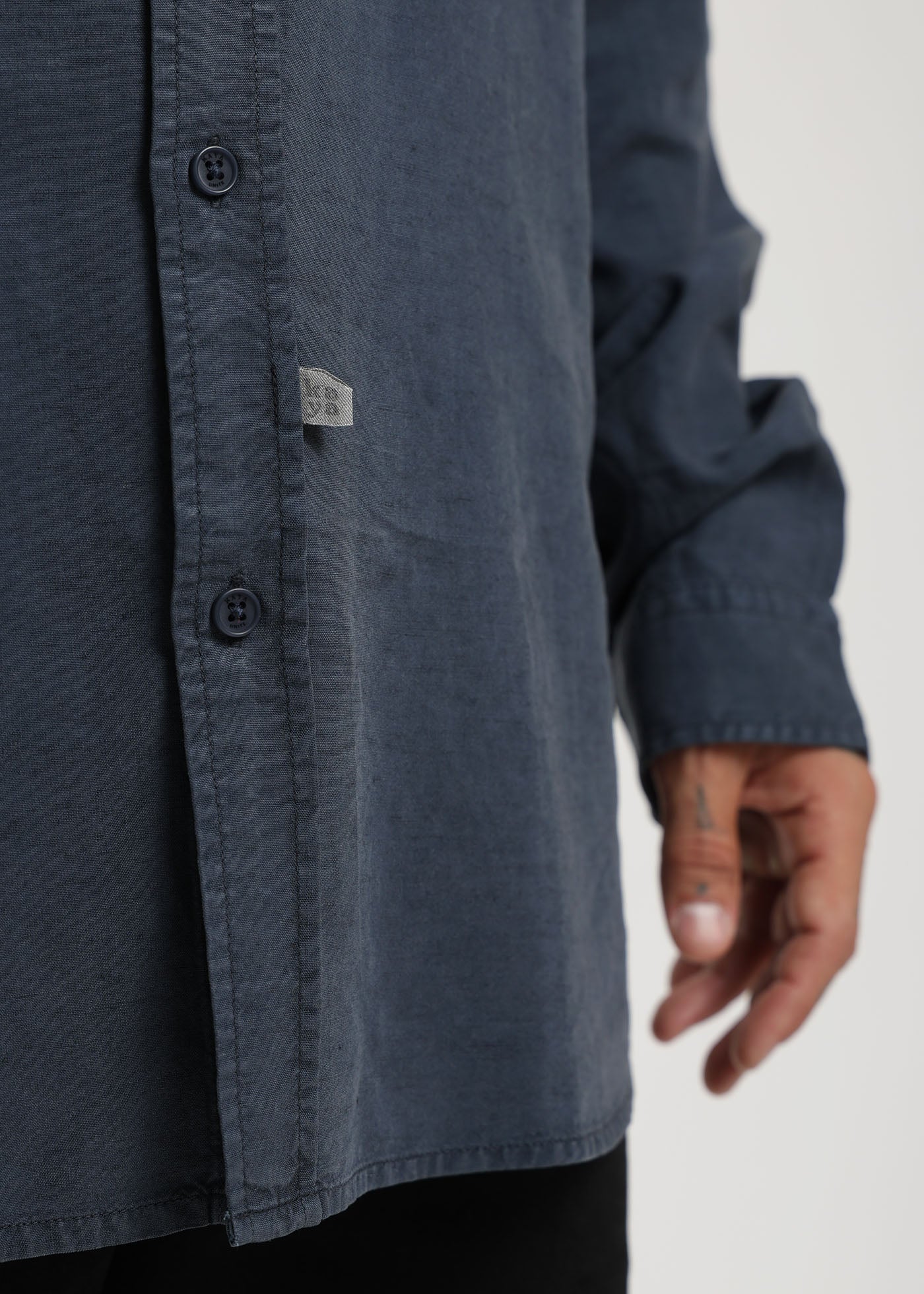 Camisa Manga Larga Tenlin Hombre - Gris