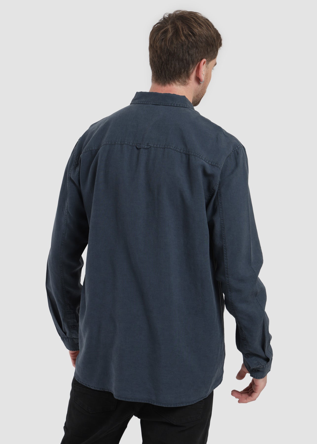 Camisa Manga Larga Tenlin Hombre - Gris