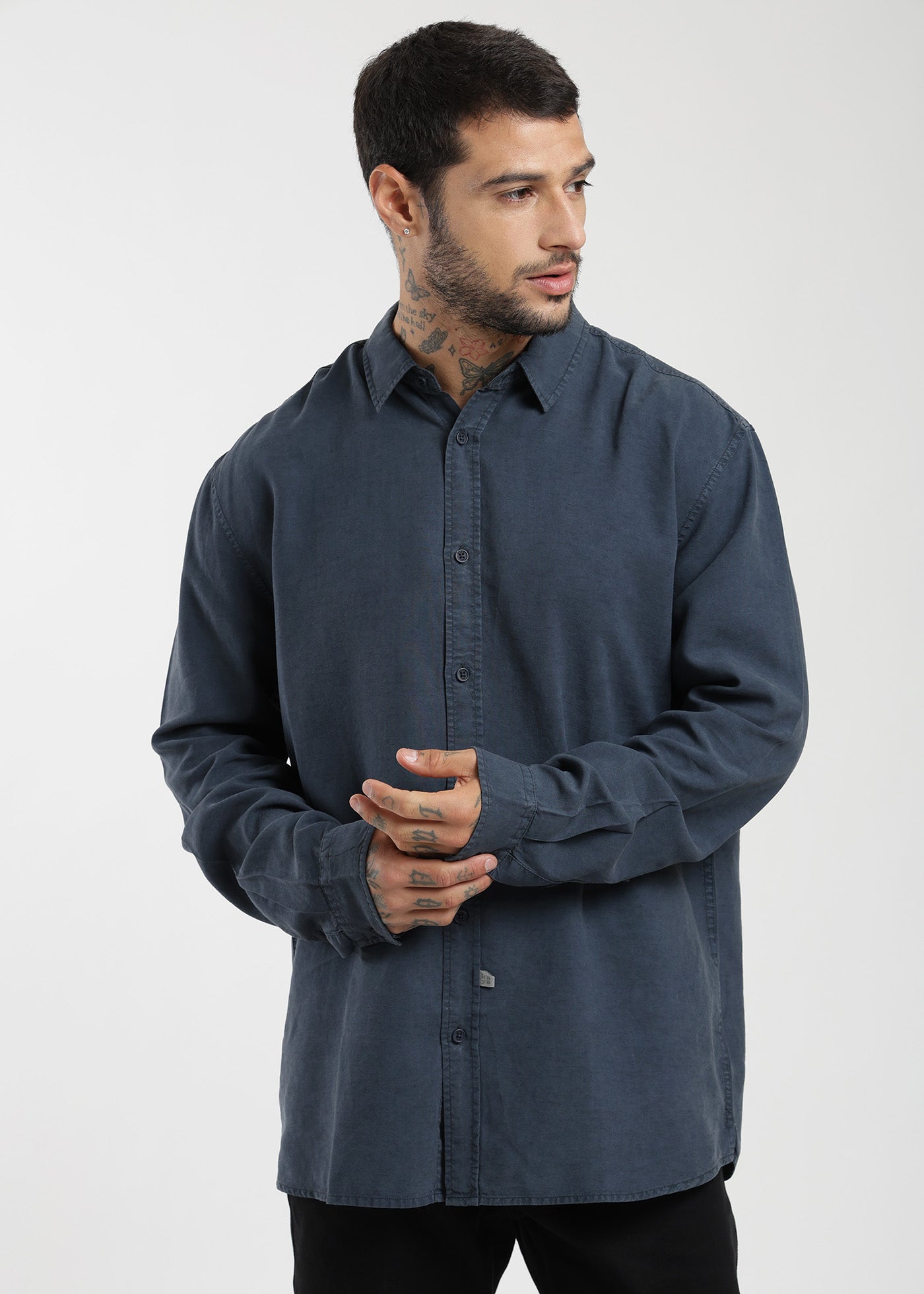 Camisa Manga Larga Tenlin Hombre - Gris