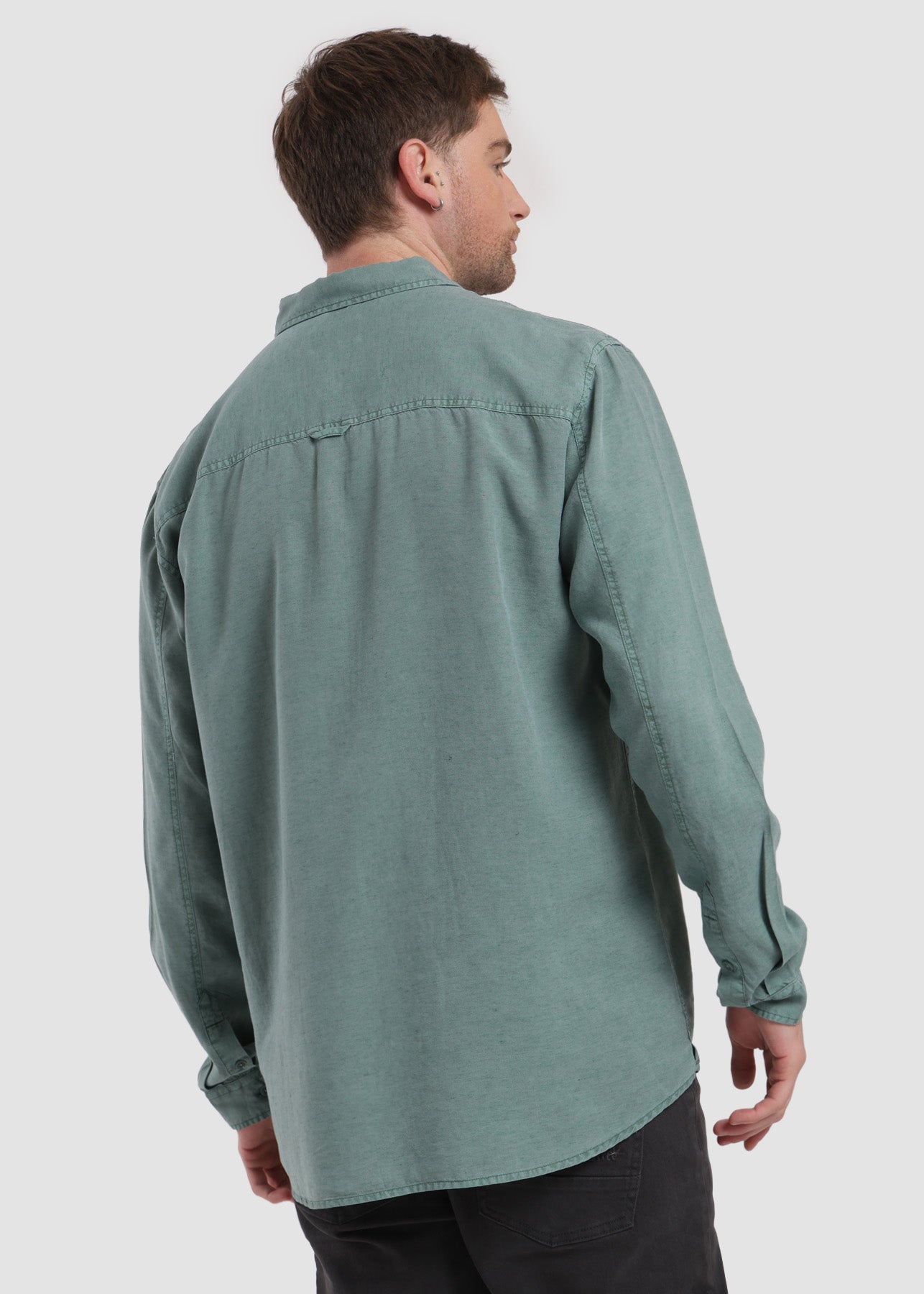 Camisa Manga Larga Tenlin Hombre - Verde