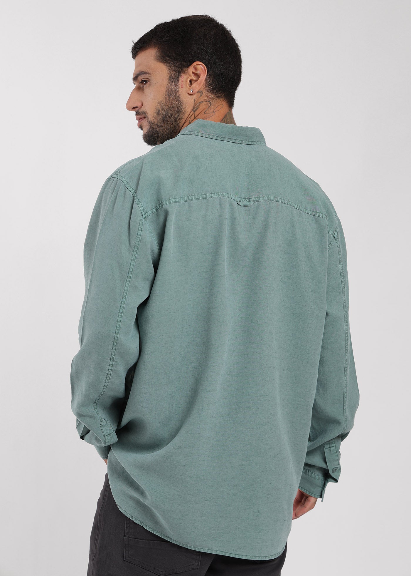 Camisa Manga Larga Tenlin Hombre - Verde