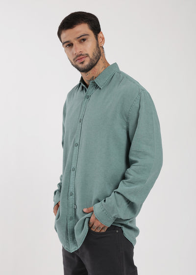 Camisa Manga Larga Tenlin Hombre - Verde
