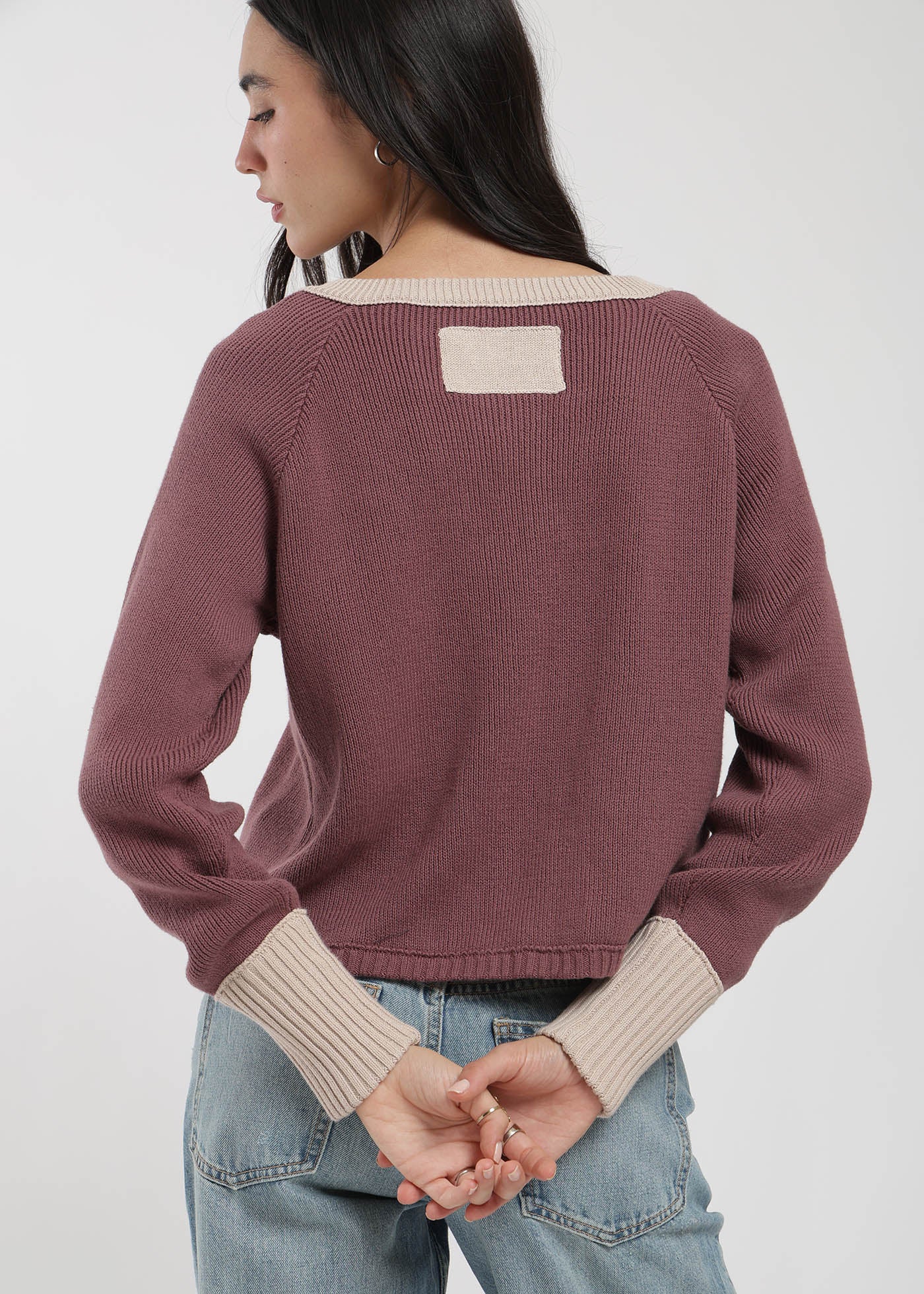 Cardigan Tejido Contratono Mujer