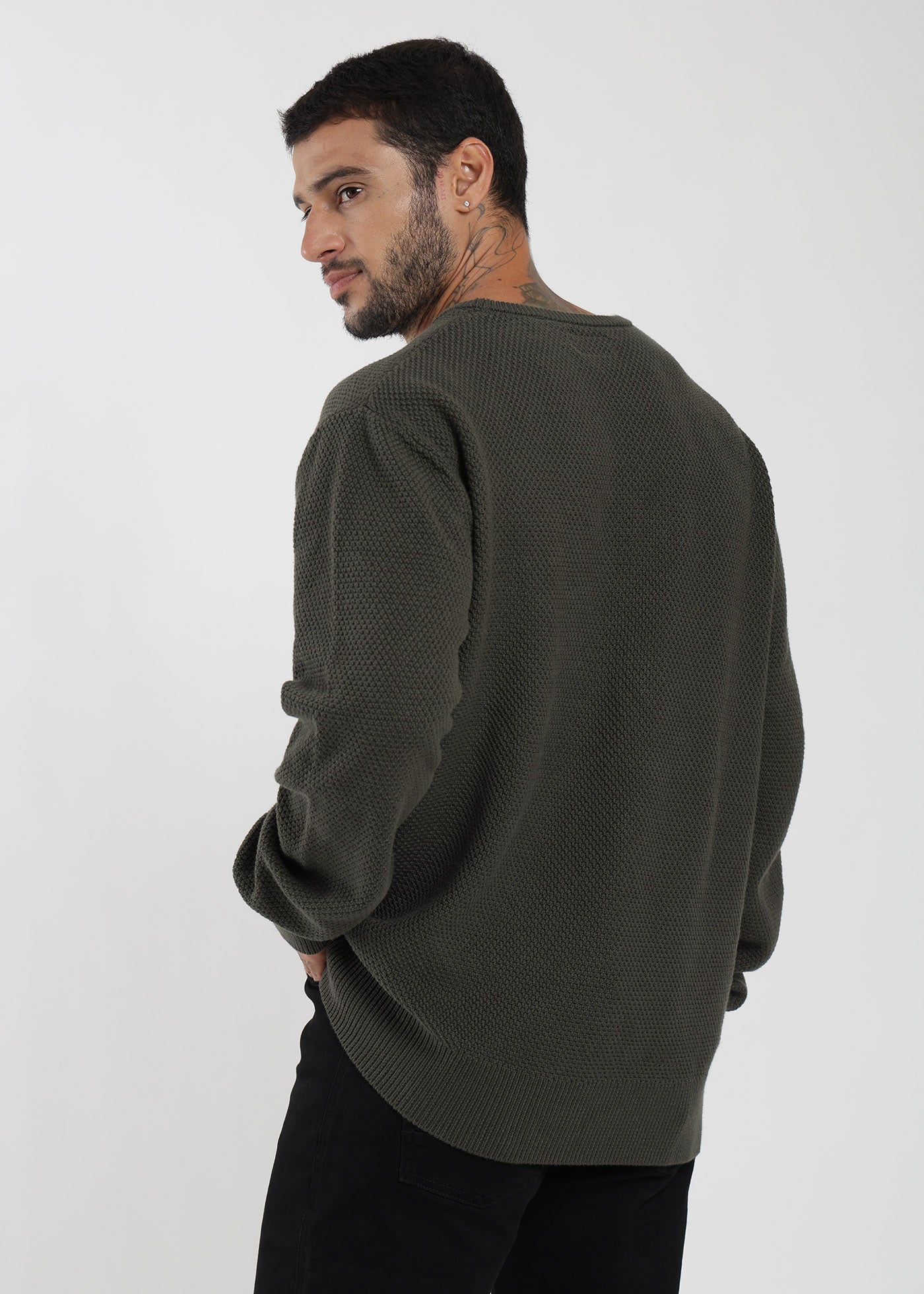 Chaleco Tejido Cuello Redondo Basic Hombre