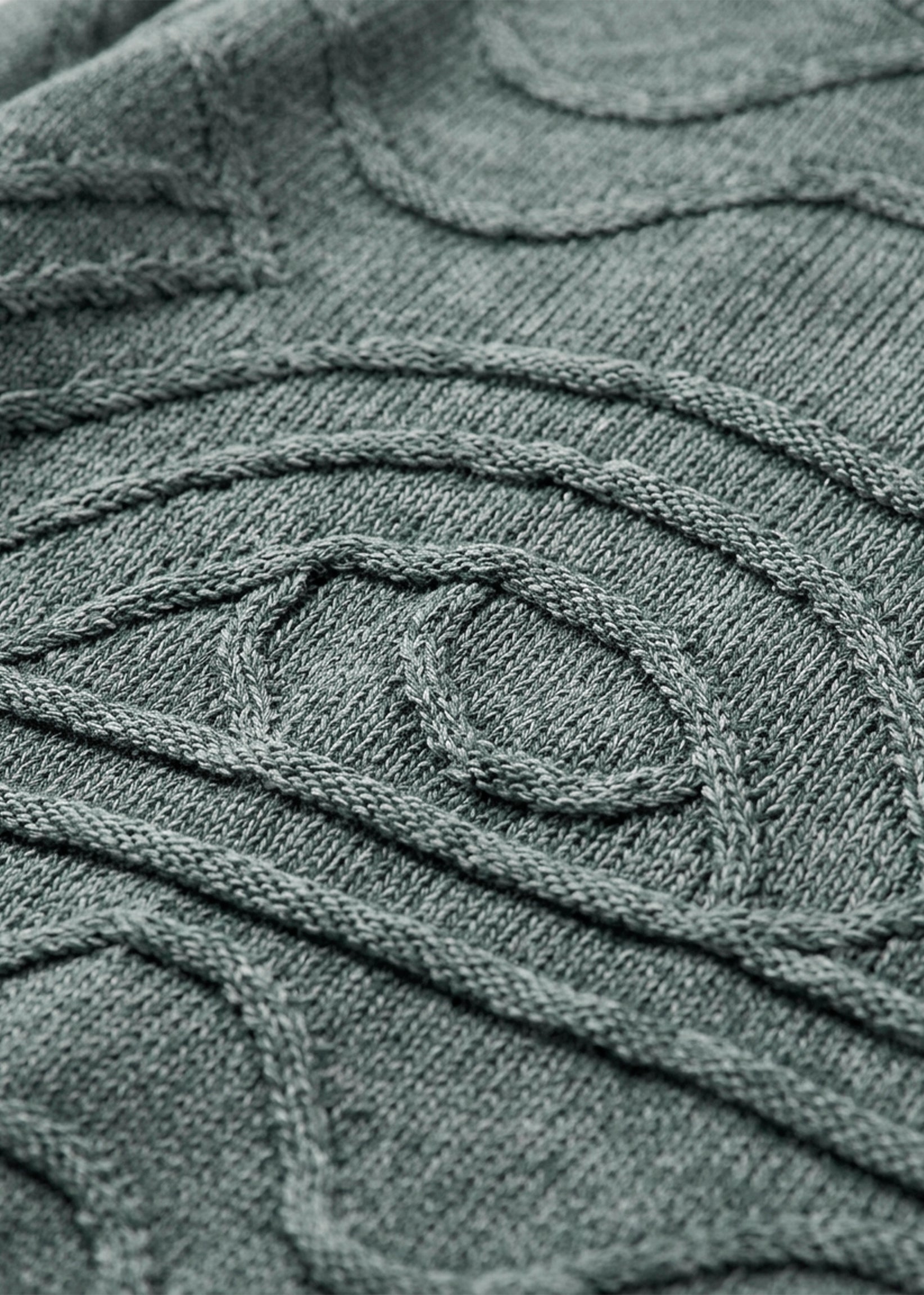 Chaleco Tejido Cuello Redondo Jacquard Niños - Verde