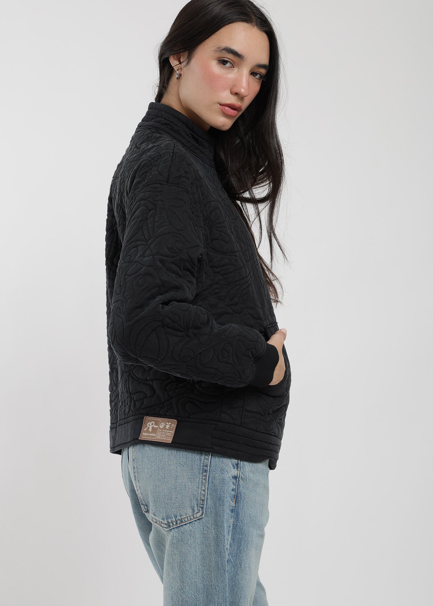 Chaqueta Bomber Acolchada Tencel Mujer