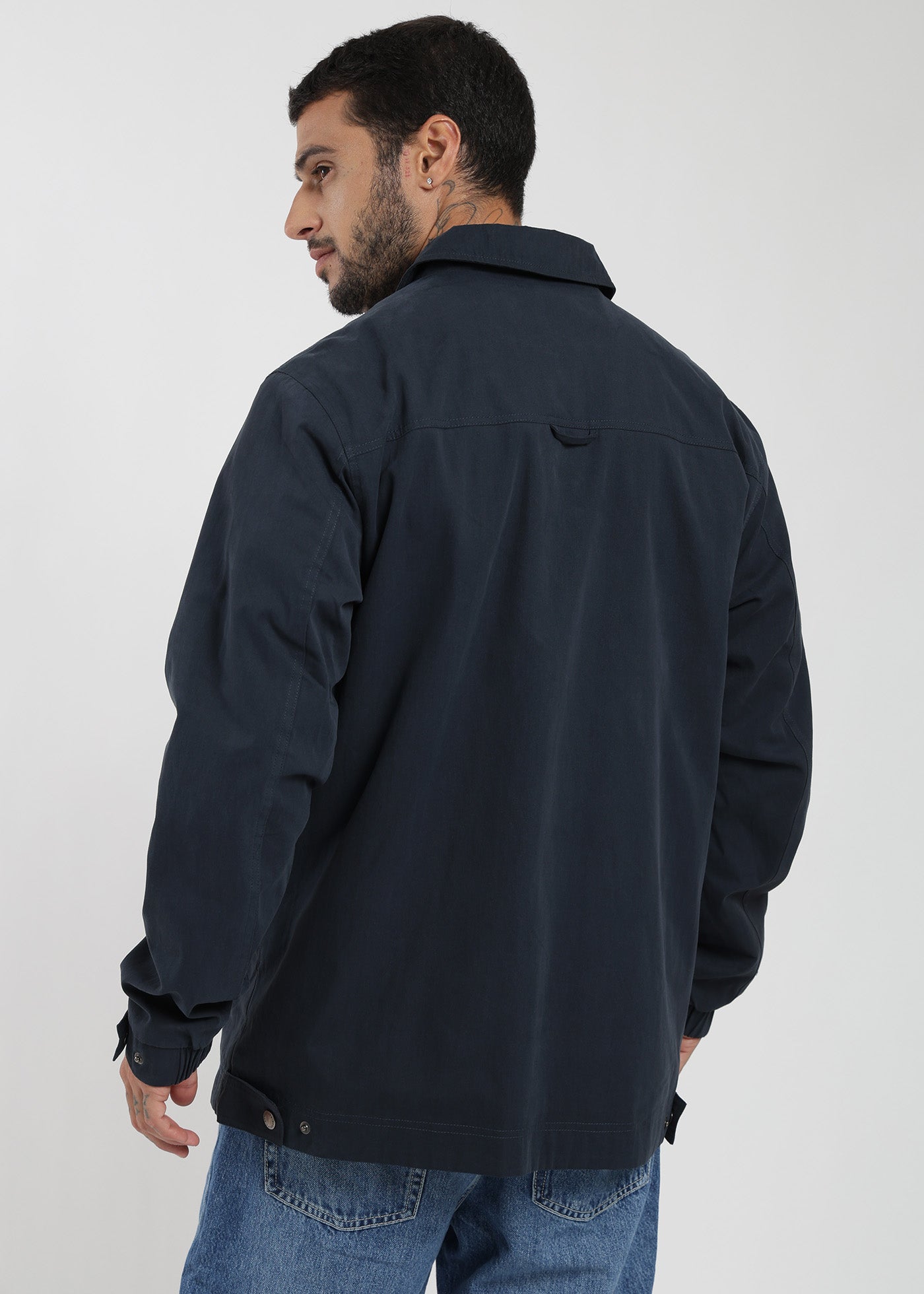 Chaqueta Clásica Cargo Patch Hombre Azul #Color_Azul