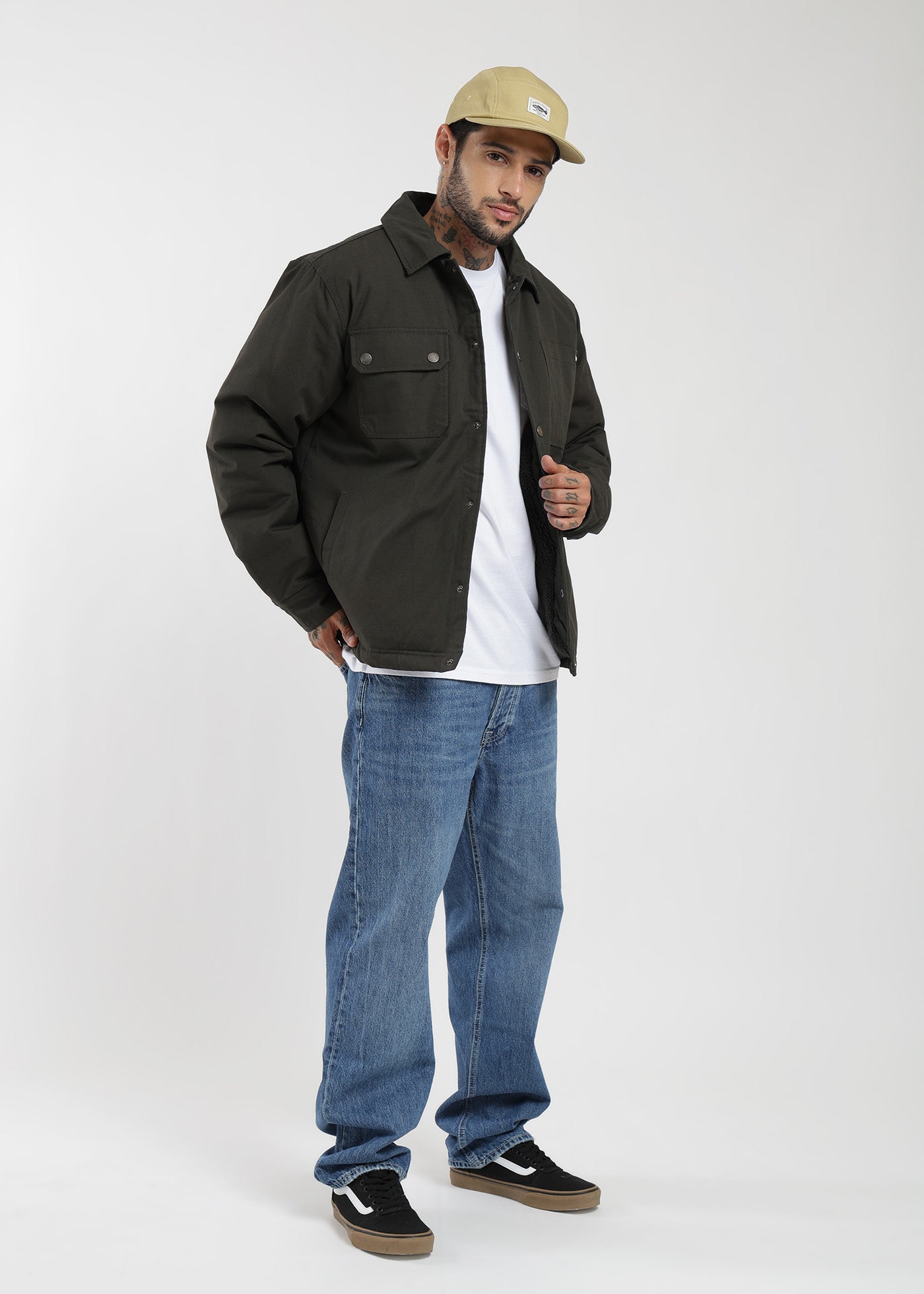 Chaqueta Clásica Fur Canva Hombre Gris #Color_Gris