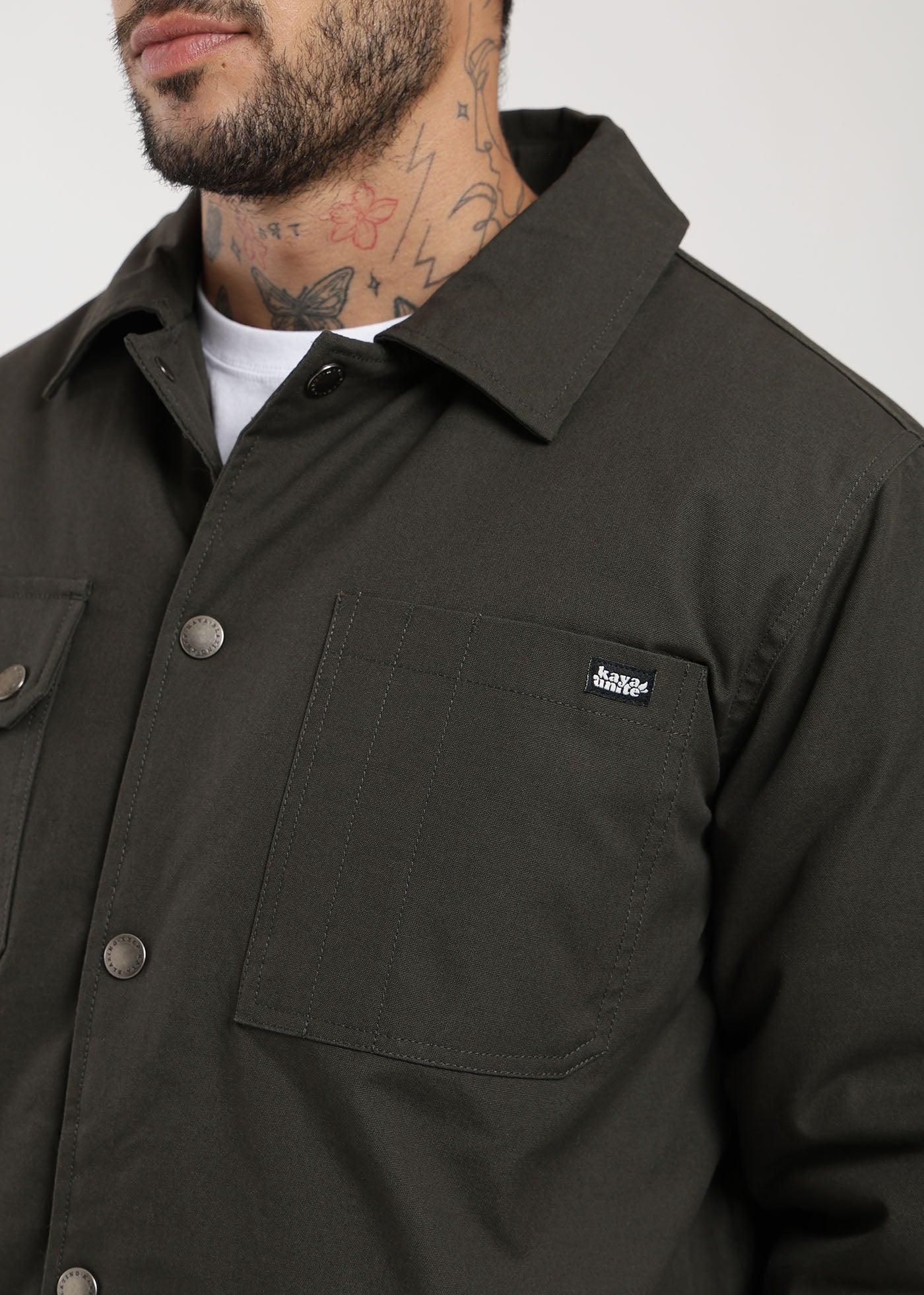 Chaqueta Clásica Fur Canva Hombre Gris #Color_Gris