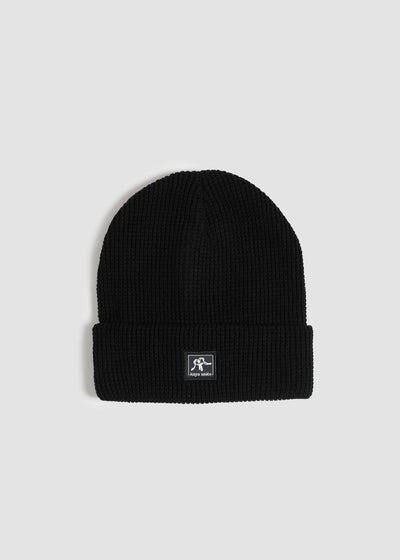 Gorro Beanie Waffle Logo - Negro