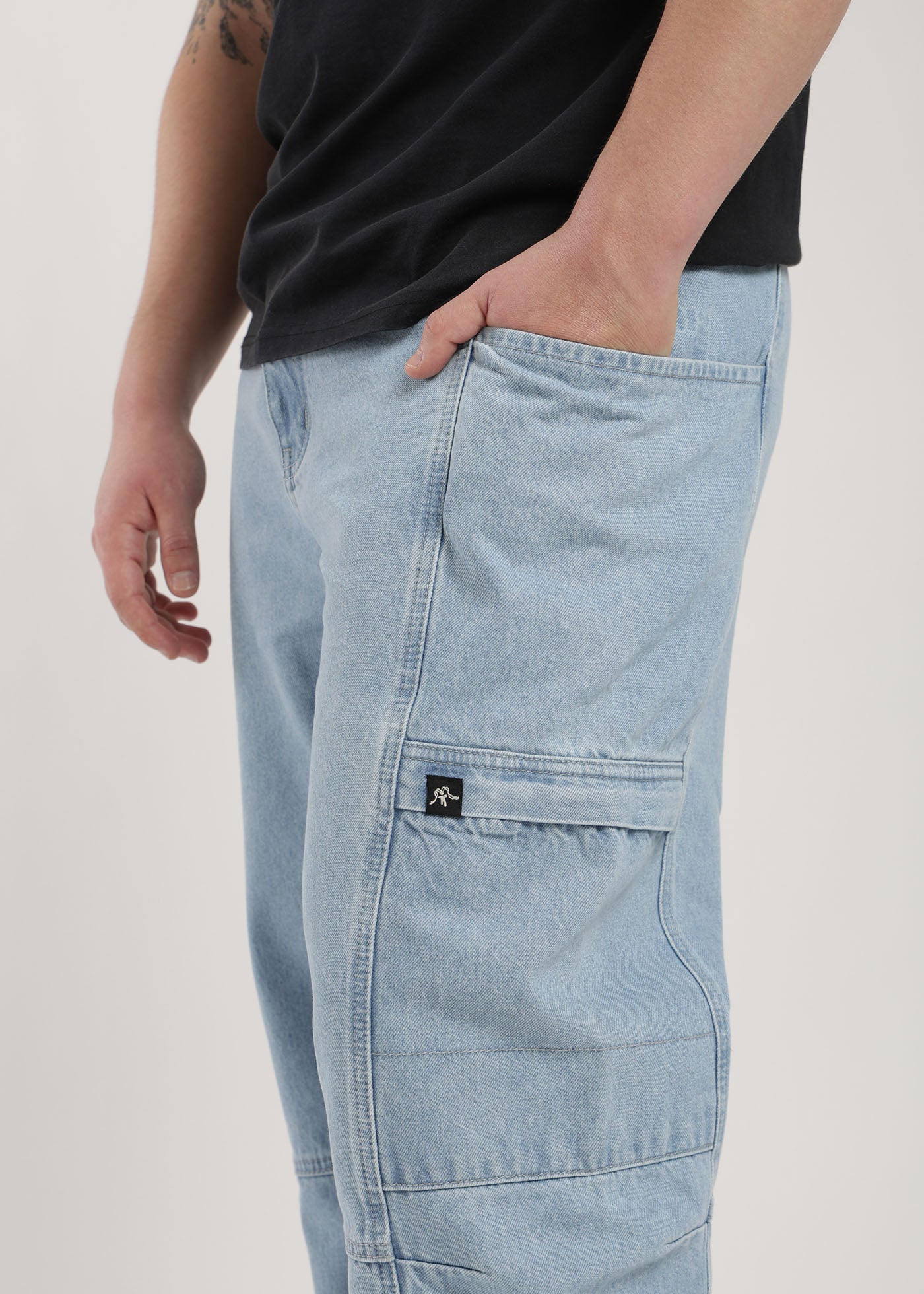 Pantalón Baggy Hombre - Azul