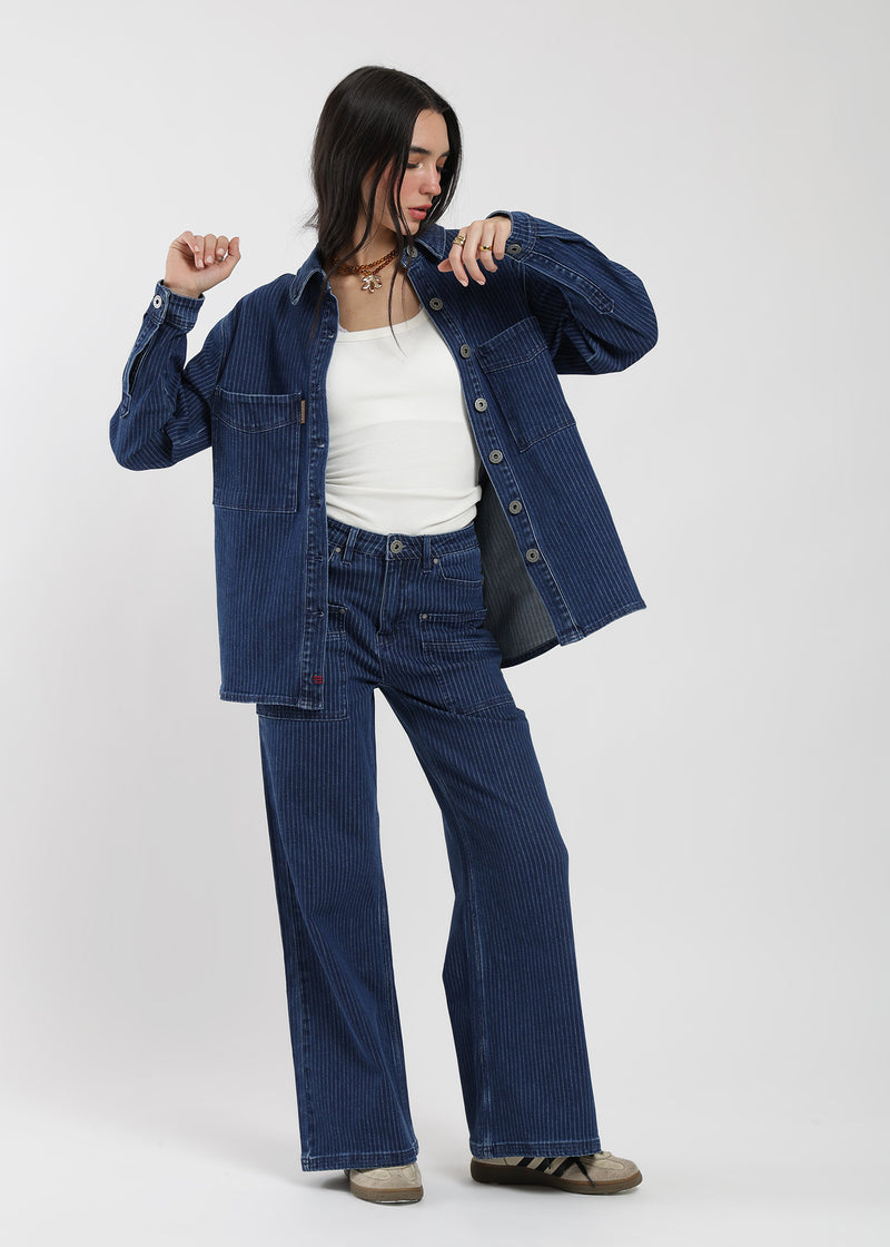 Pantalón Pata Ancha Algodón Mujer Light Gray