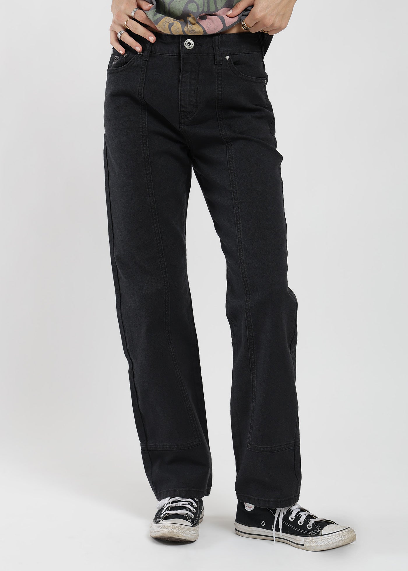 Pantalón Recto Canvas Mujer