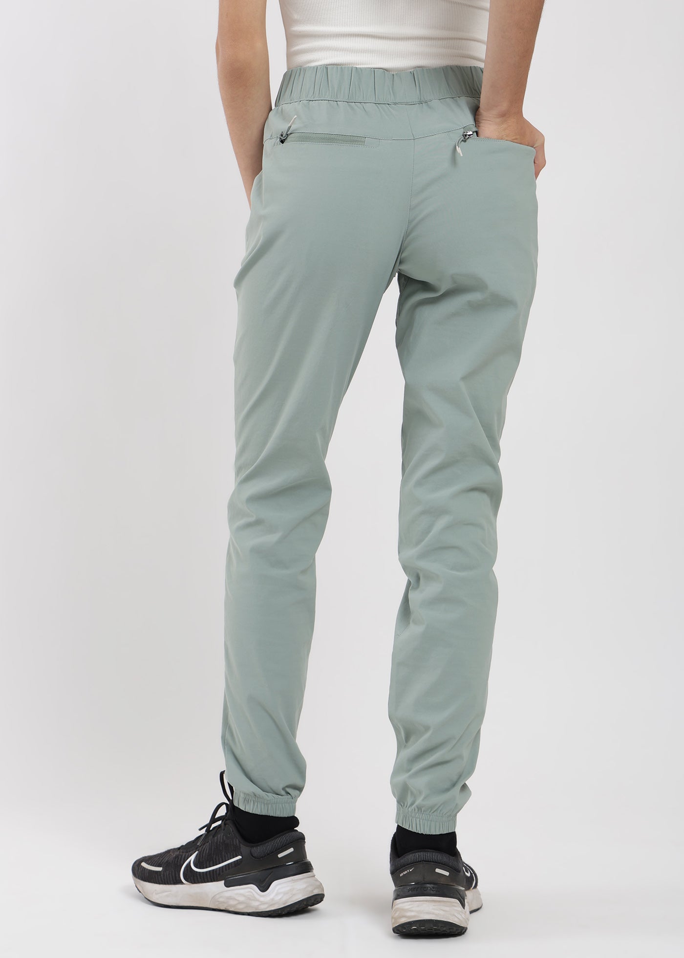 Pantalón Slim Nylon Hikking Mujer Light Gray #Color_Agua