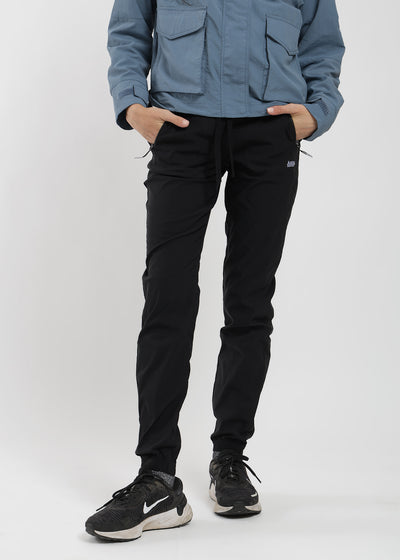 Pantalón Slim Nylon Hikking Mujer Light Gray #Color_Negro