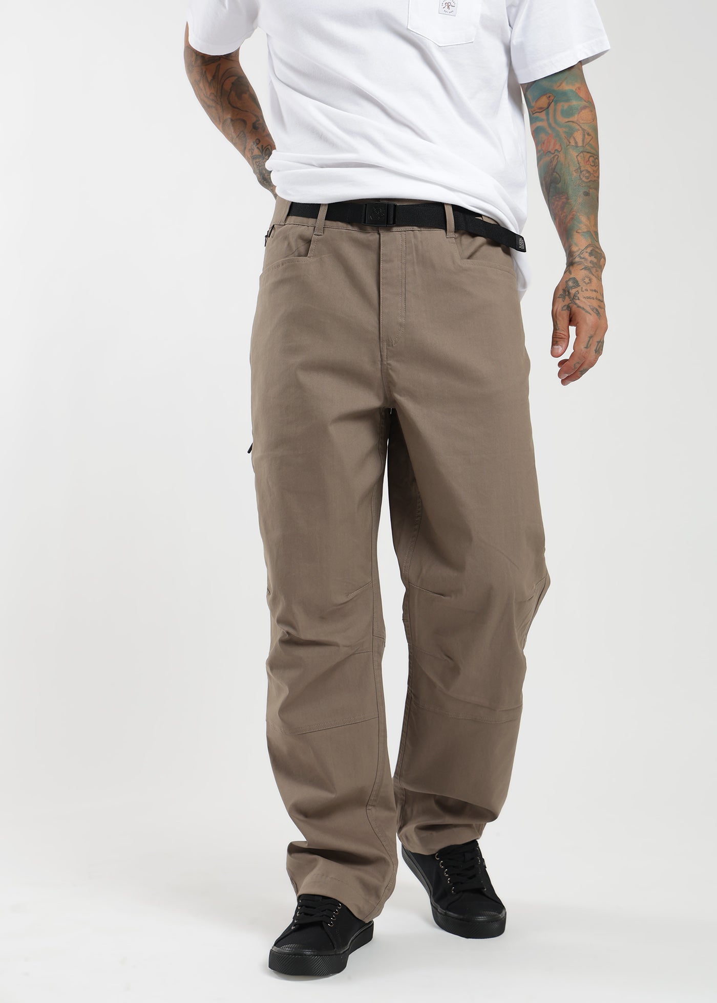 Pantalón Recto Nylon Yaka Relaxed Hombre Lavender #Color_Café