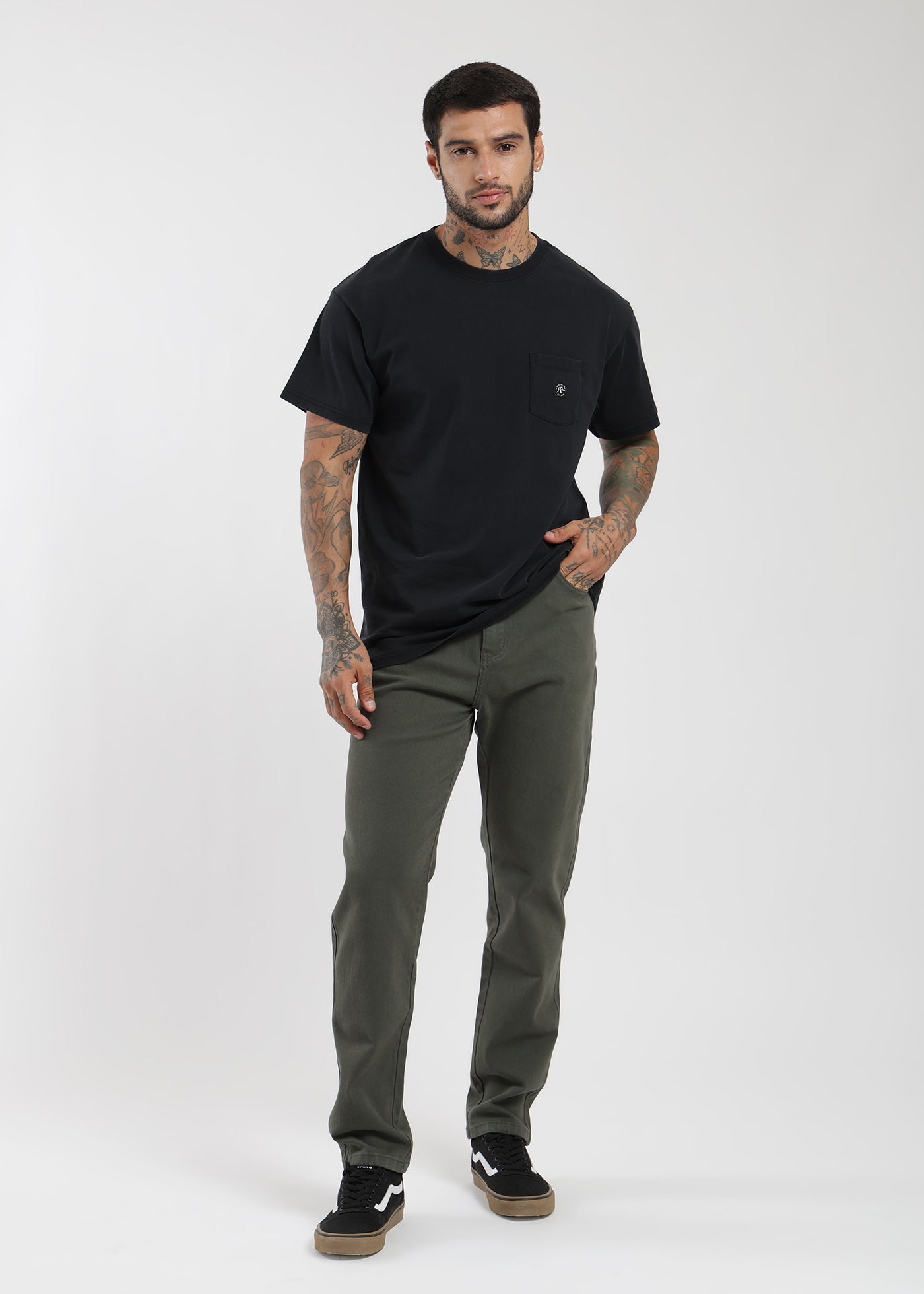 Pantalón Slim Twill Daily Hombre - Verde