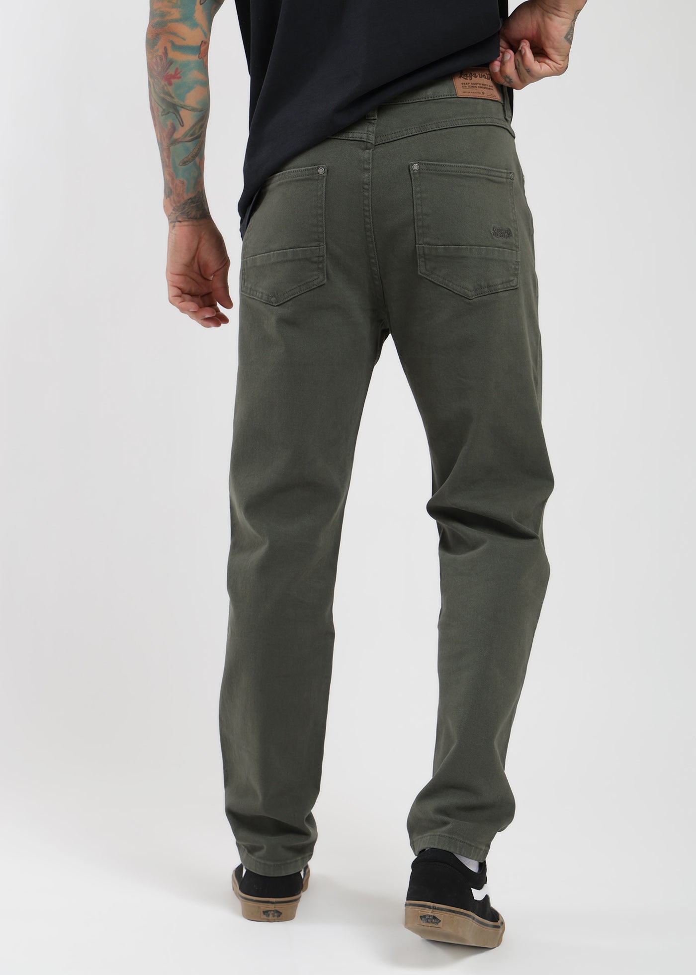 Pantalón Slim Twill Daily Hombre - Verde