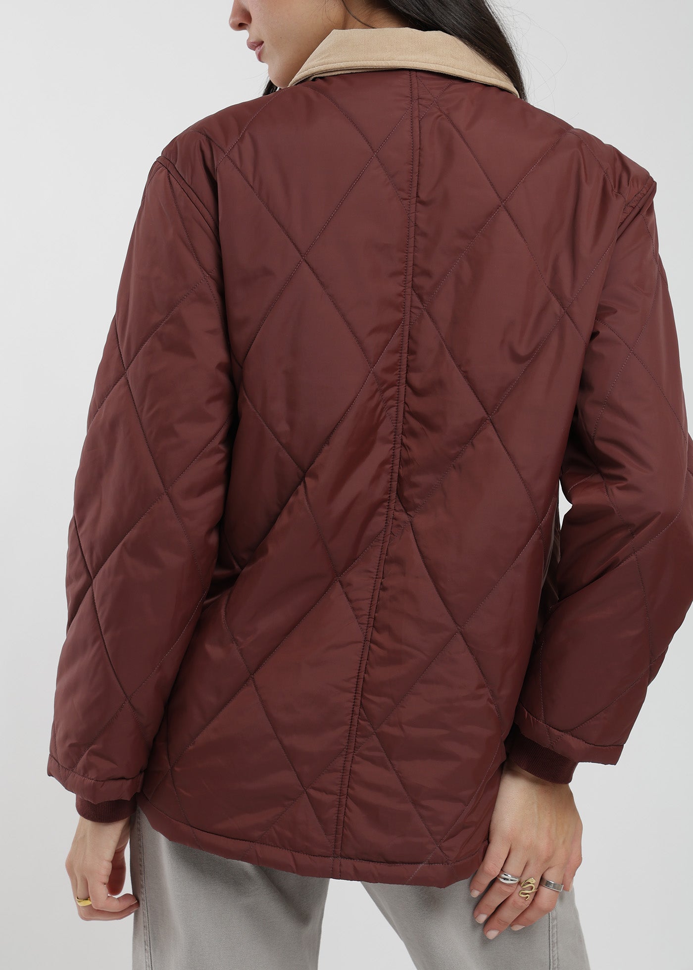 Parka Con Cierre Quilted Mujer Cherry #Color_Cherry