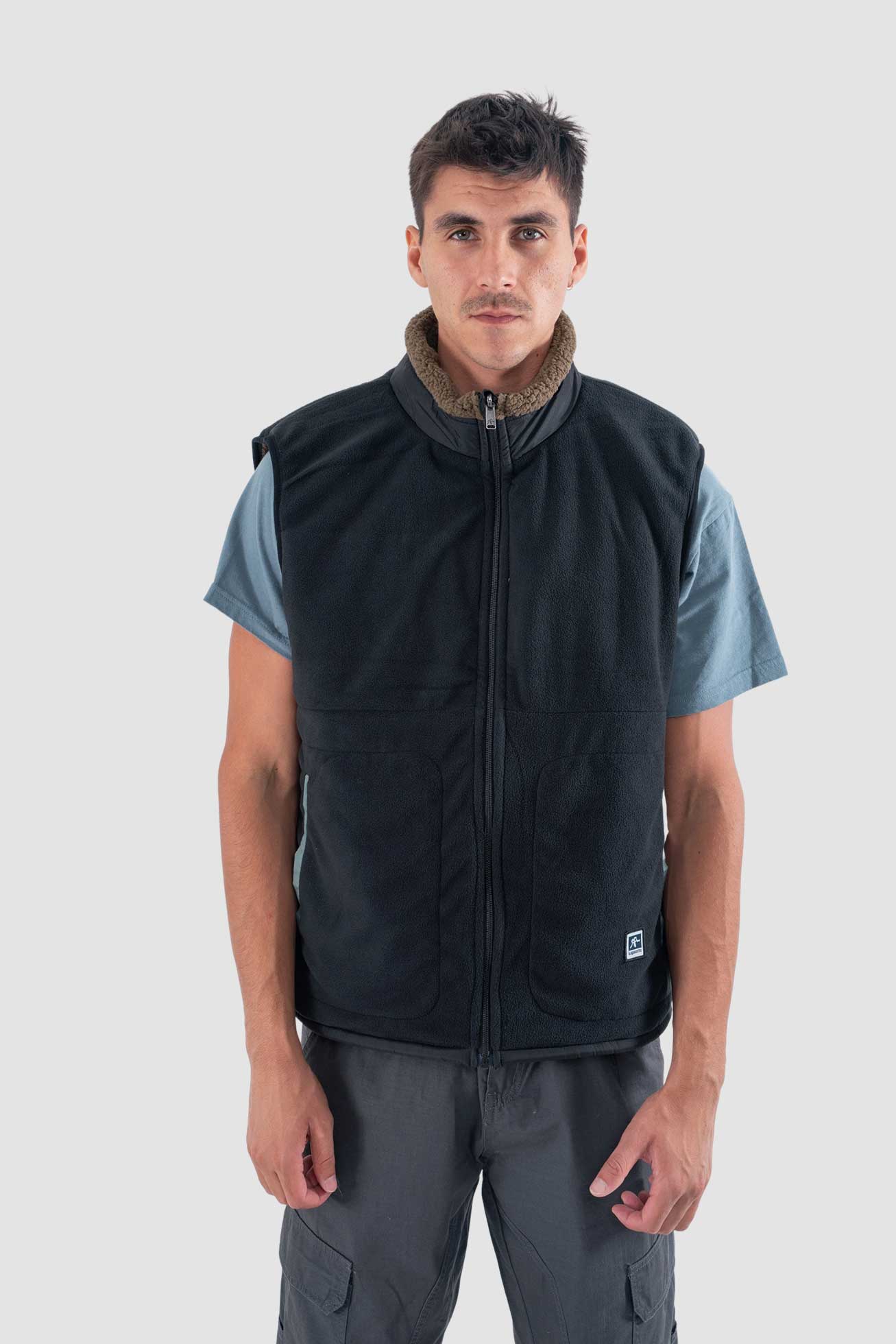 Chaqueta Sin Mangas Vest Reversible - Negro