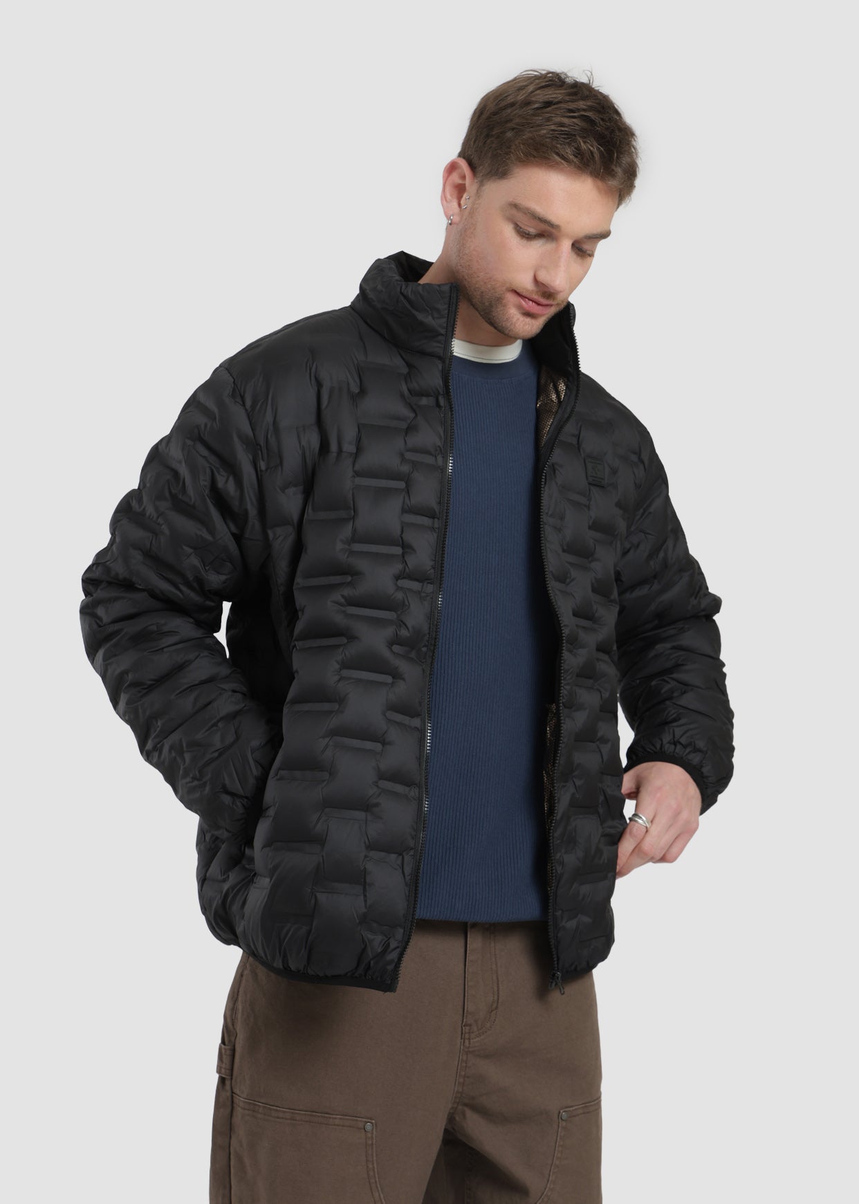Parka Solid Hombre - Negro