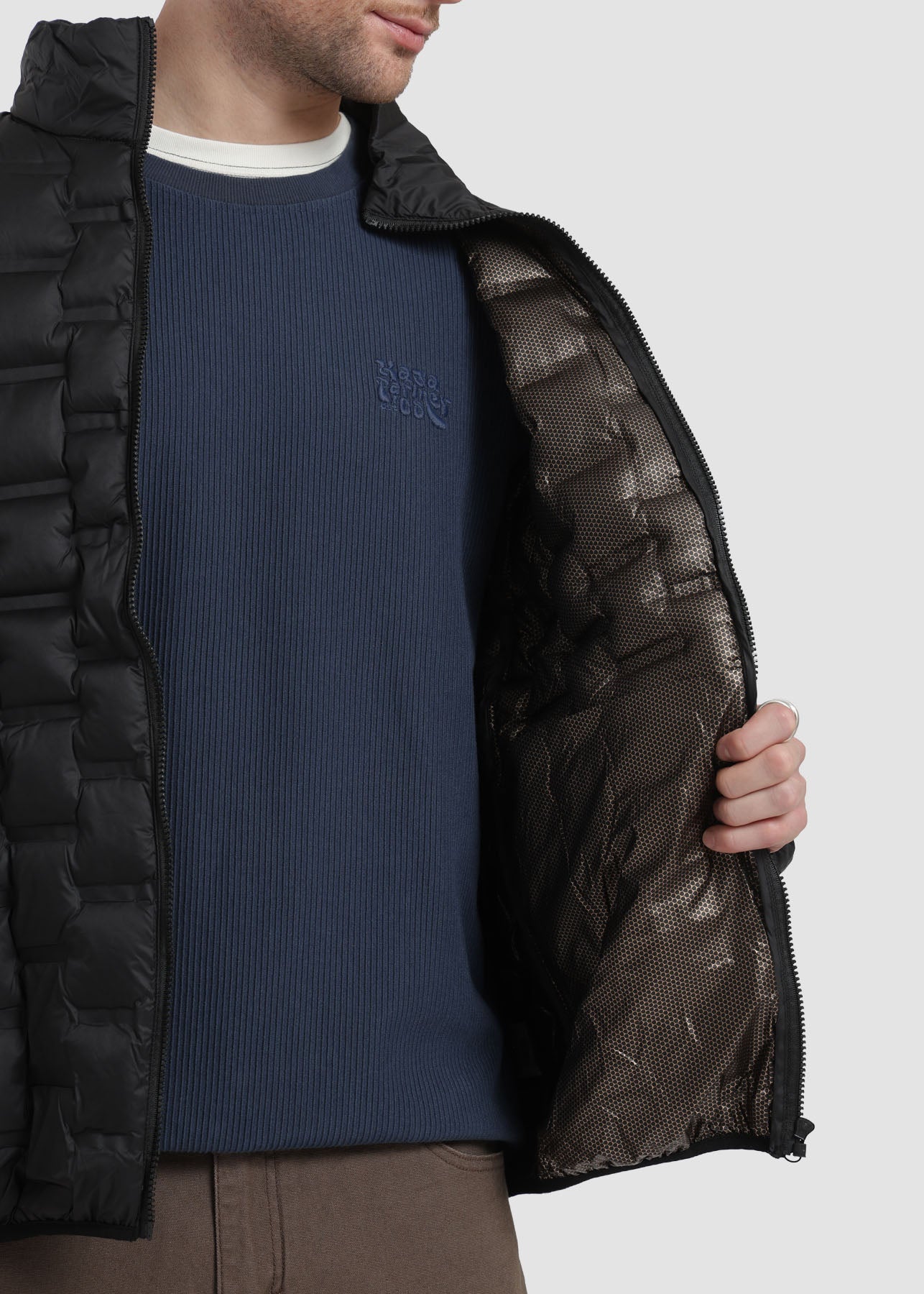 Parka Solid Hombre - Negro