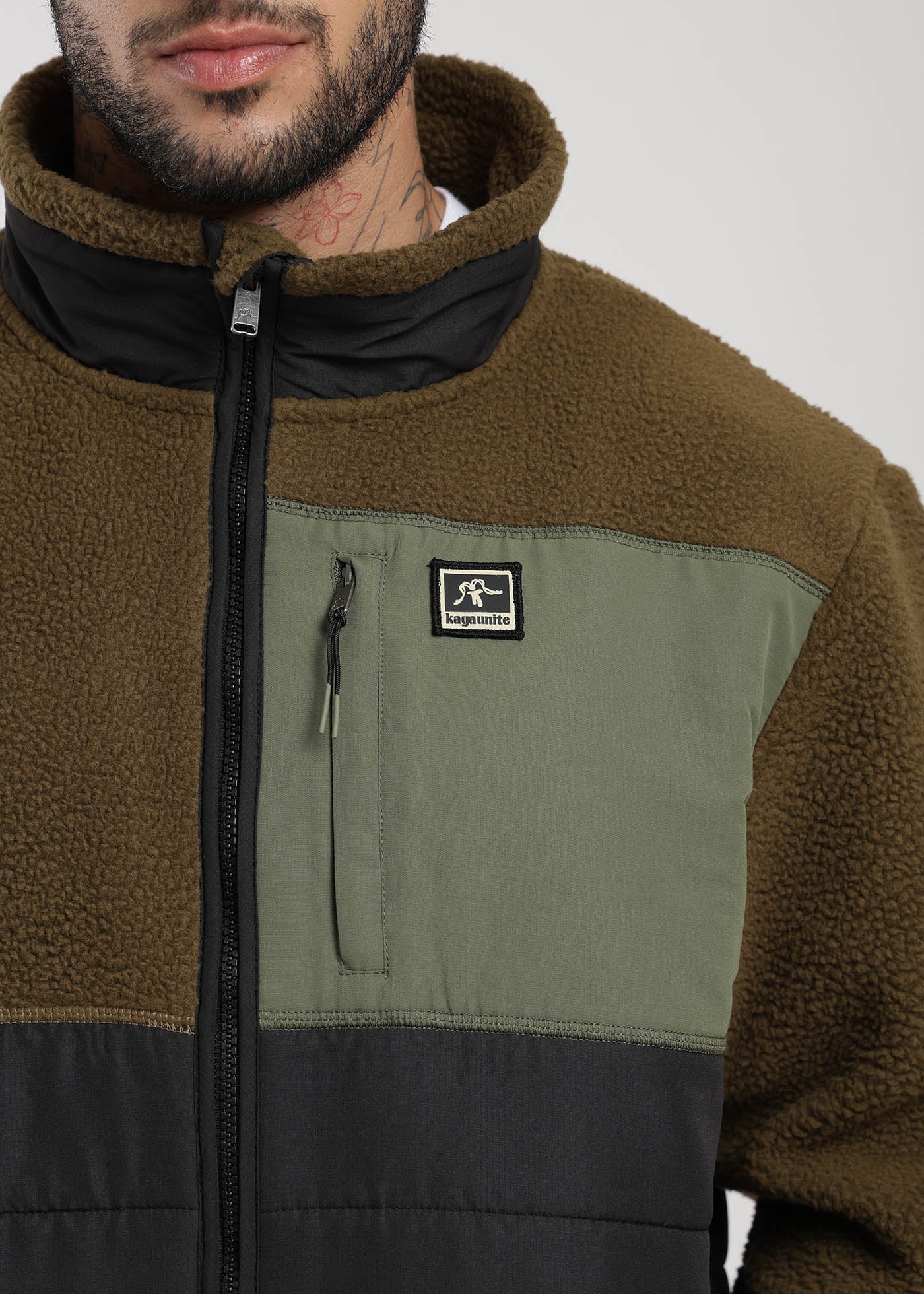 Polar Con Cierre Block Hombre Dark Slate Gray #Color_Café