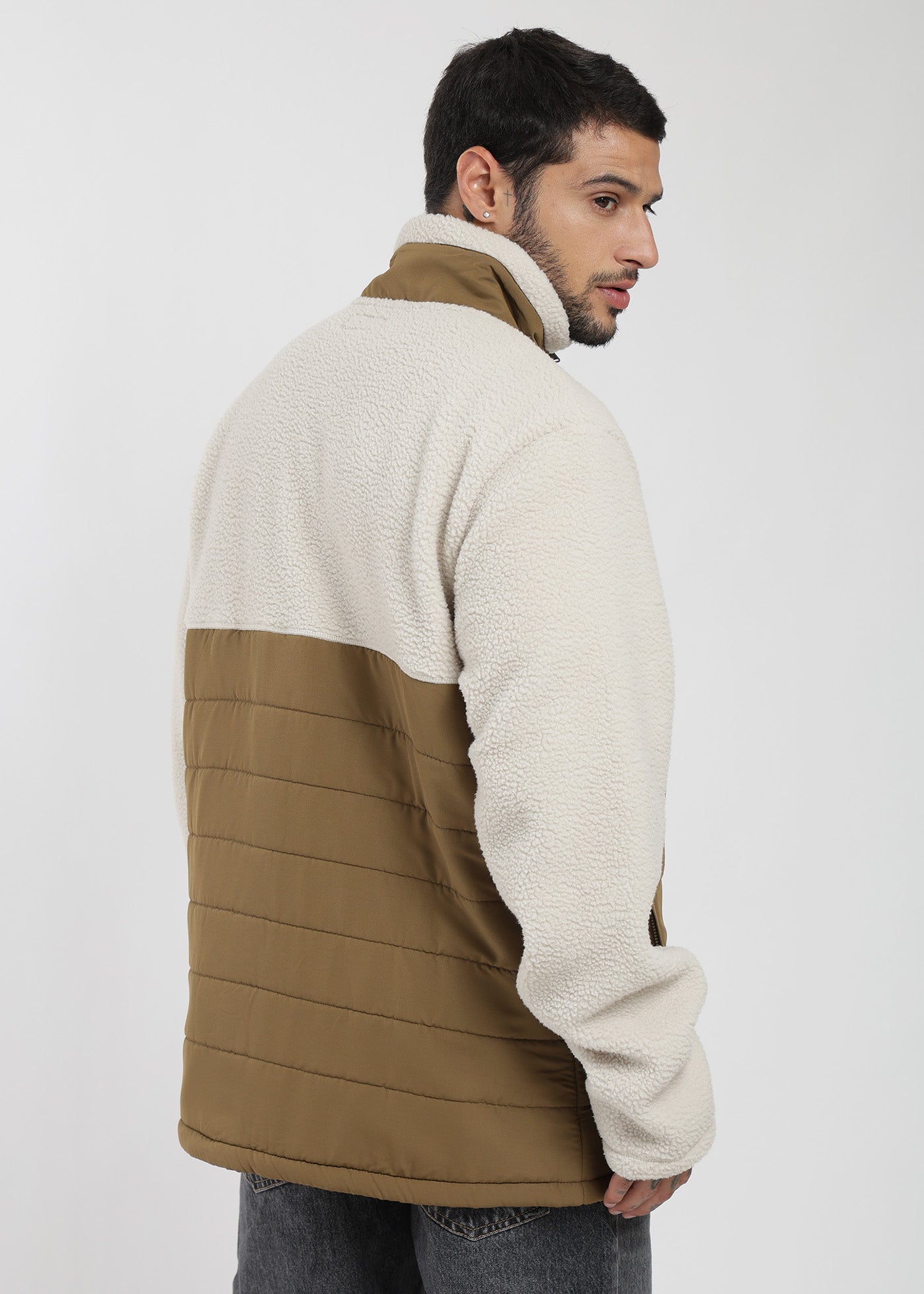 Polar Con Cierre Block Hombre Light Gray #Color_Ecru