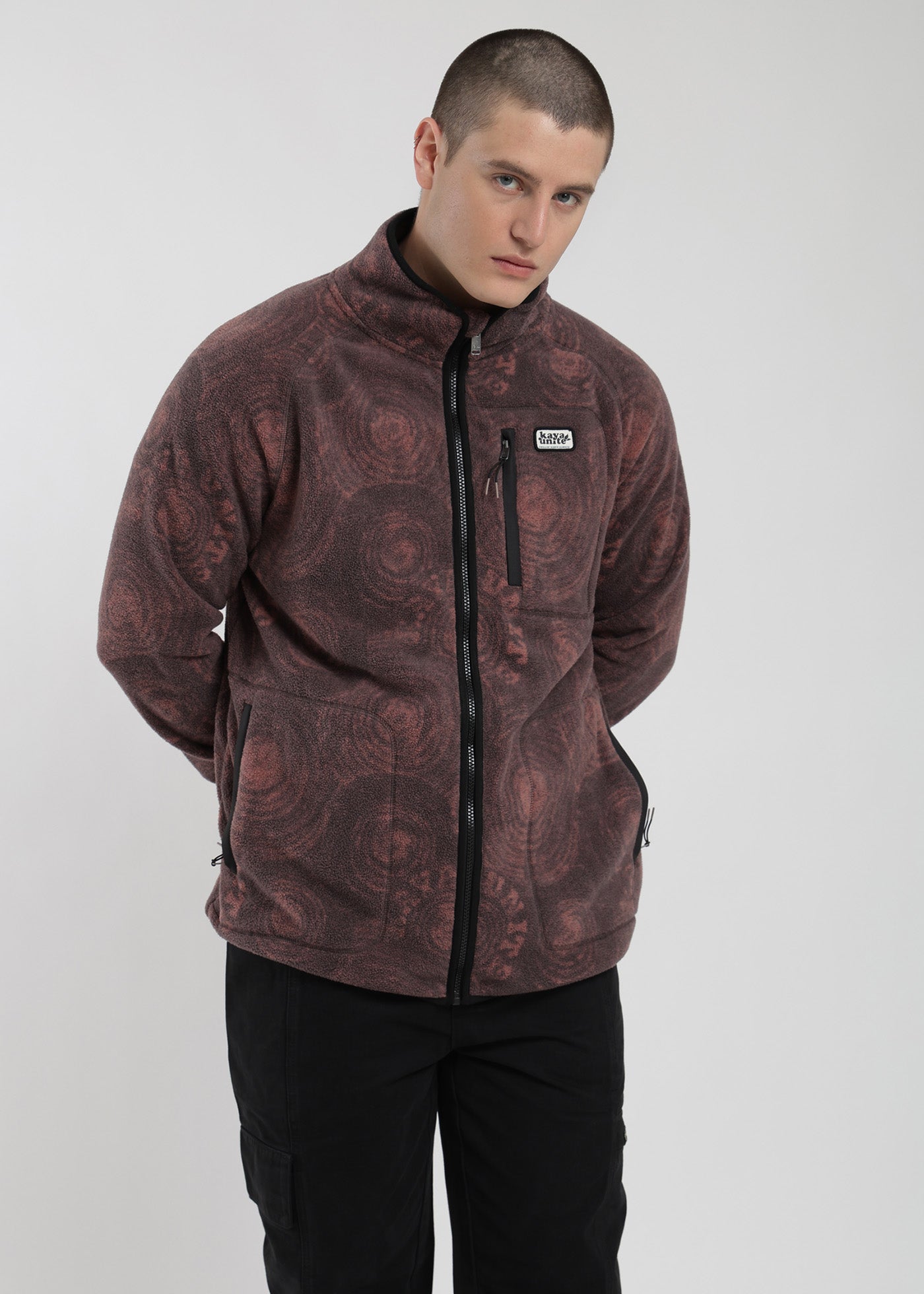 Polar Con Cierre Print Hombre Dark Slate Gray #Color_Malva