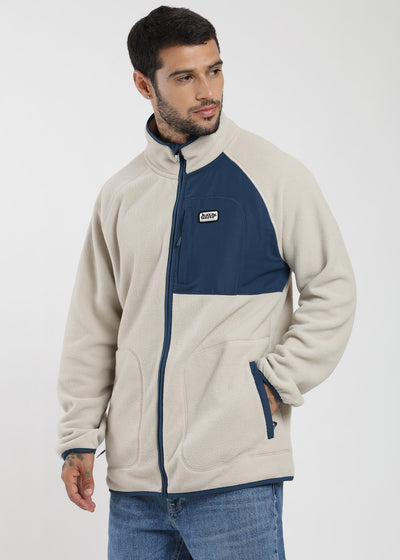 Polar Con Cierre Solid Hombre Lavender #Color_Ecru