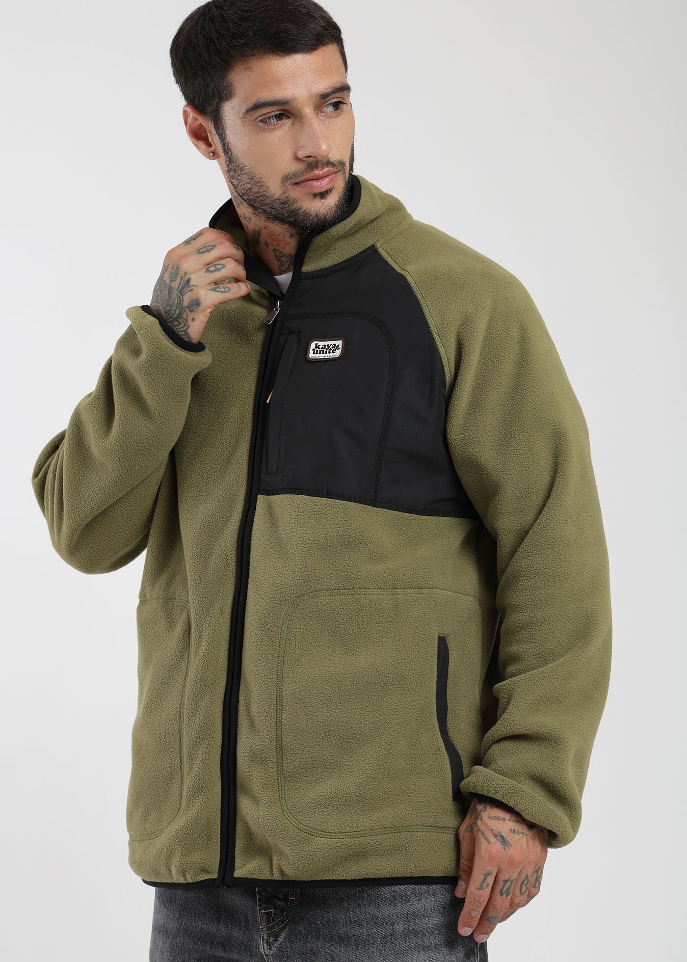 Polar Con Cierre Solid Hombre Lavender #Color_Verde