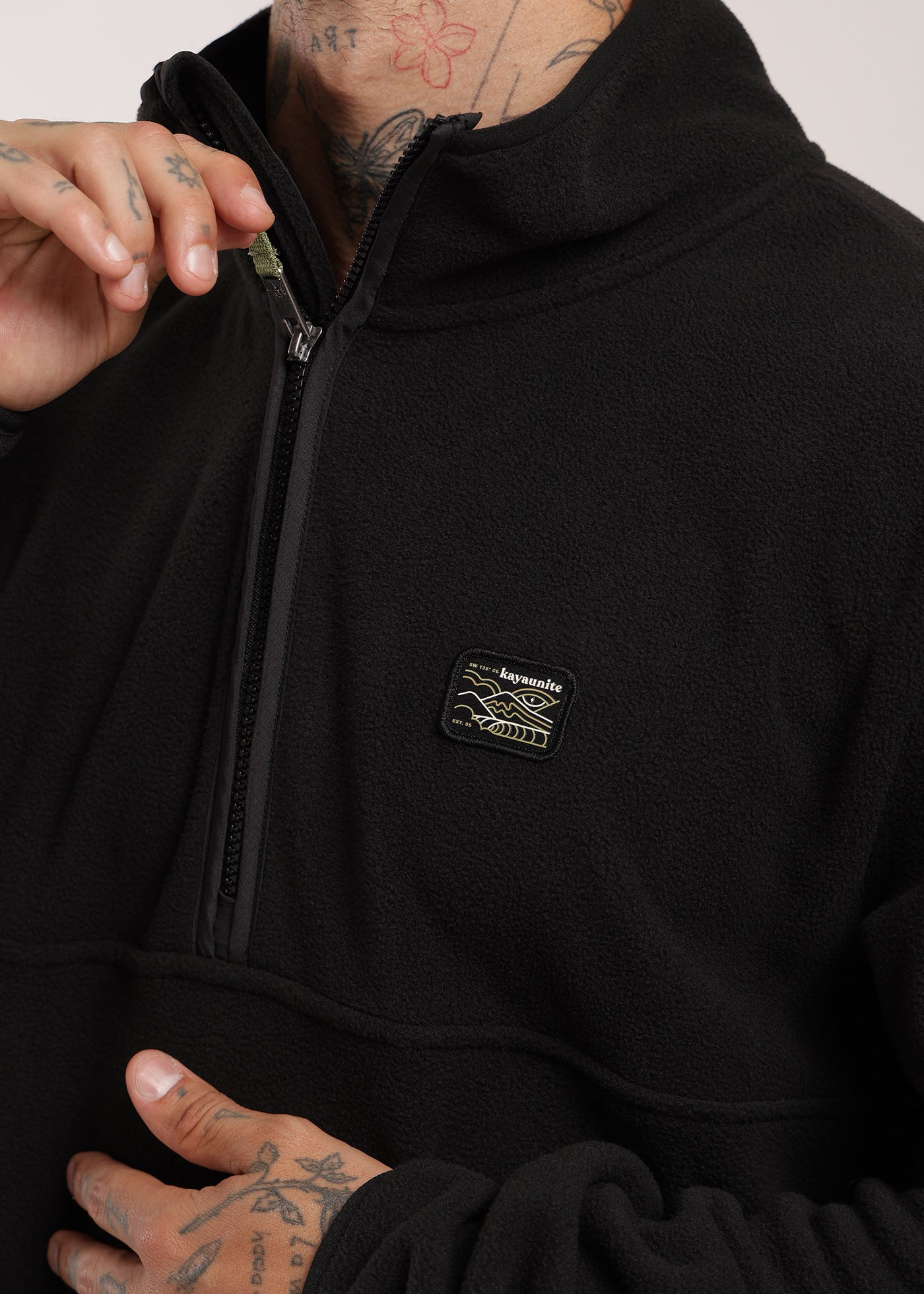 Polar Medio Cierre Hombre Black #Color_Negro