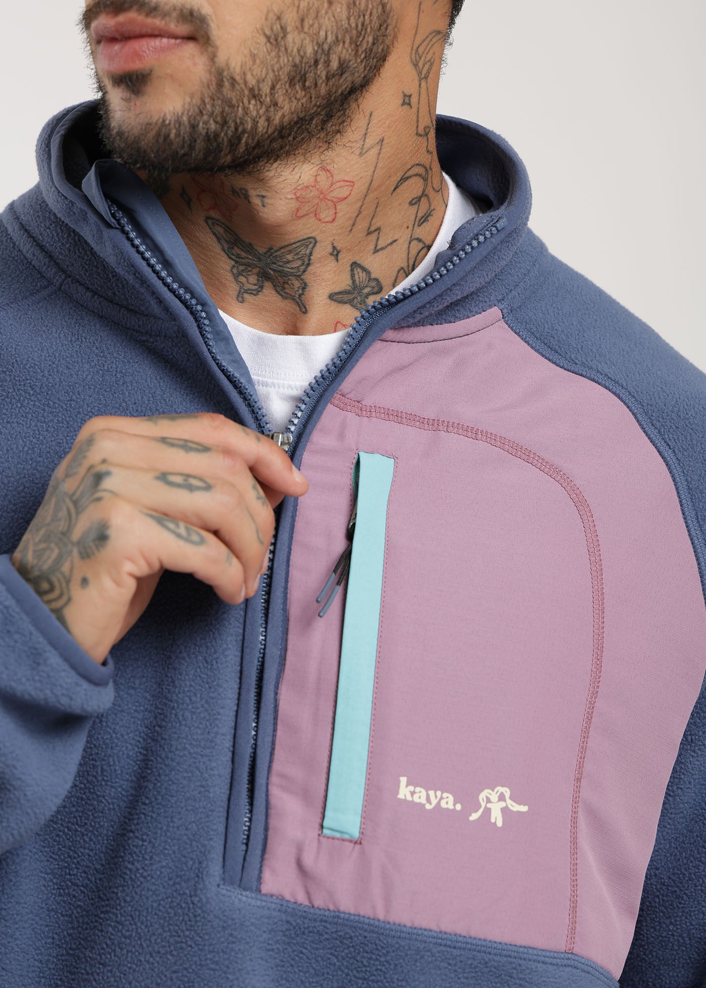 Polar Medio Cierre Retro Hombre Dark Gray #Color_Petrol