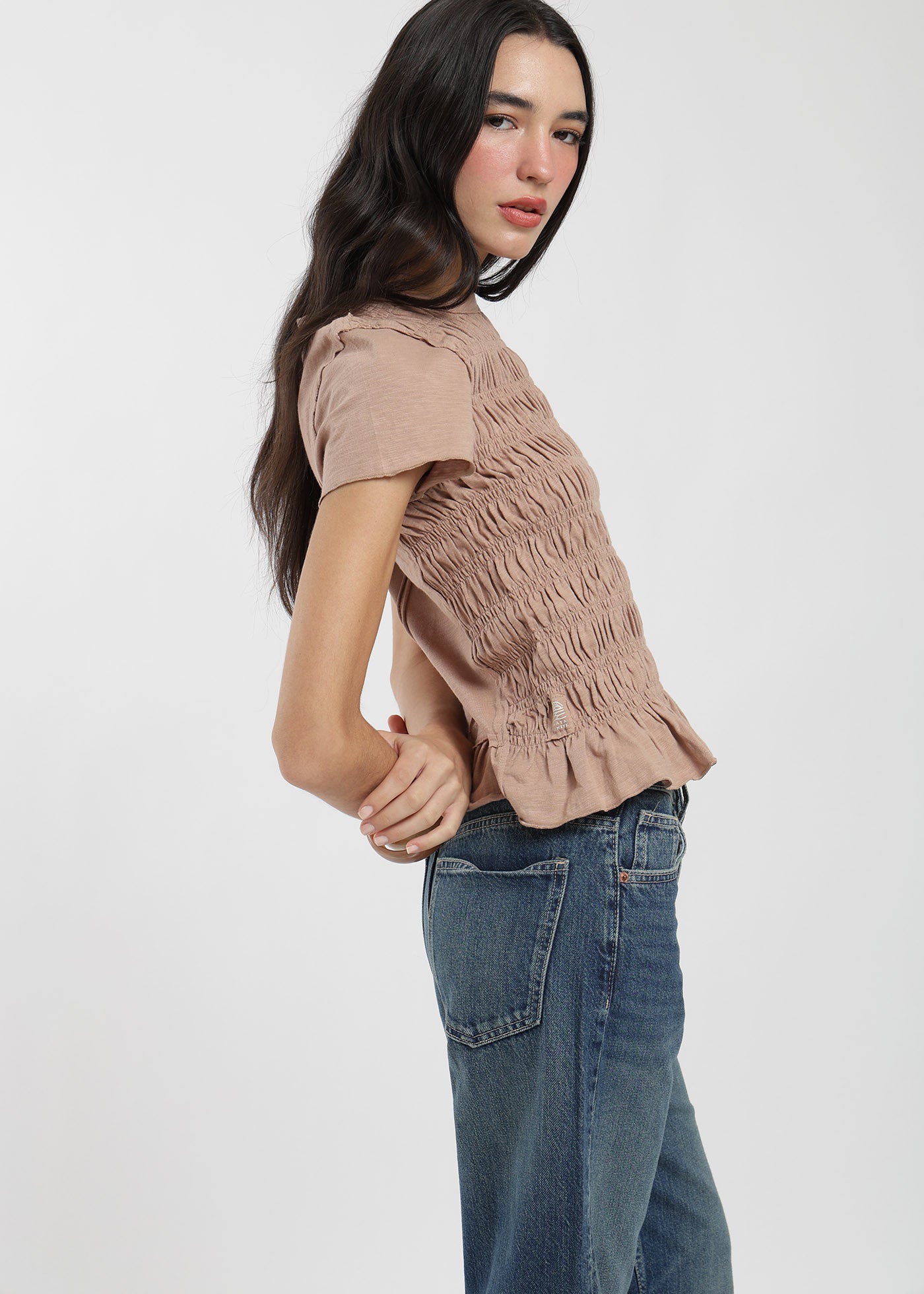 Polera Algodón Panal Mujer Lavender #Color_Café