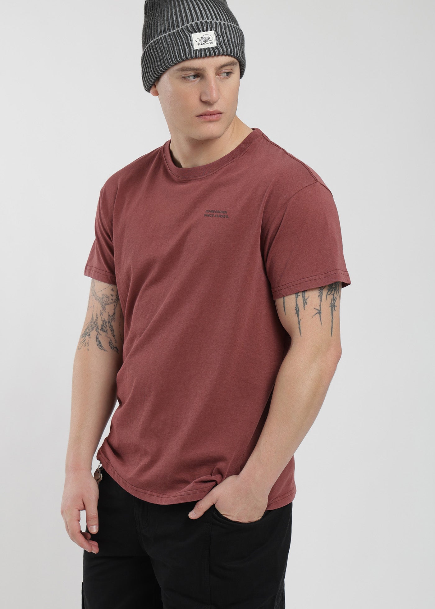 Polera Clásica Algodón Classy Hombre Saddle Brown #Color_Burdeo