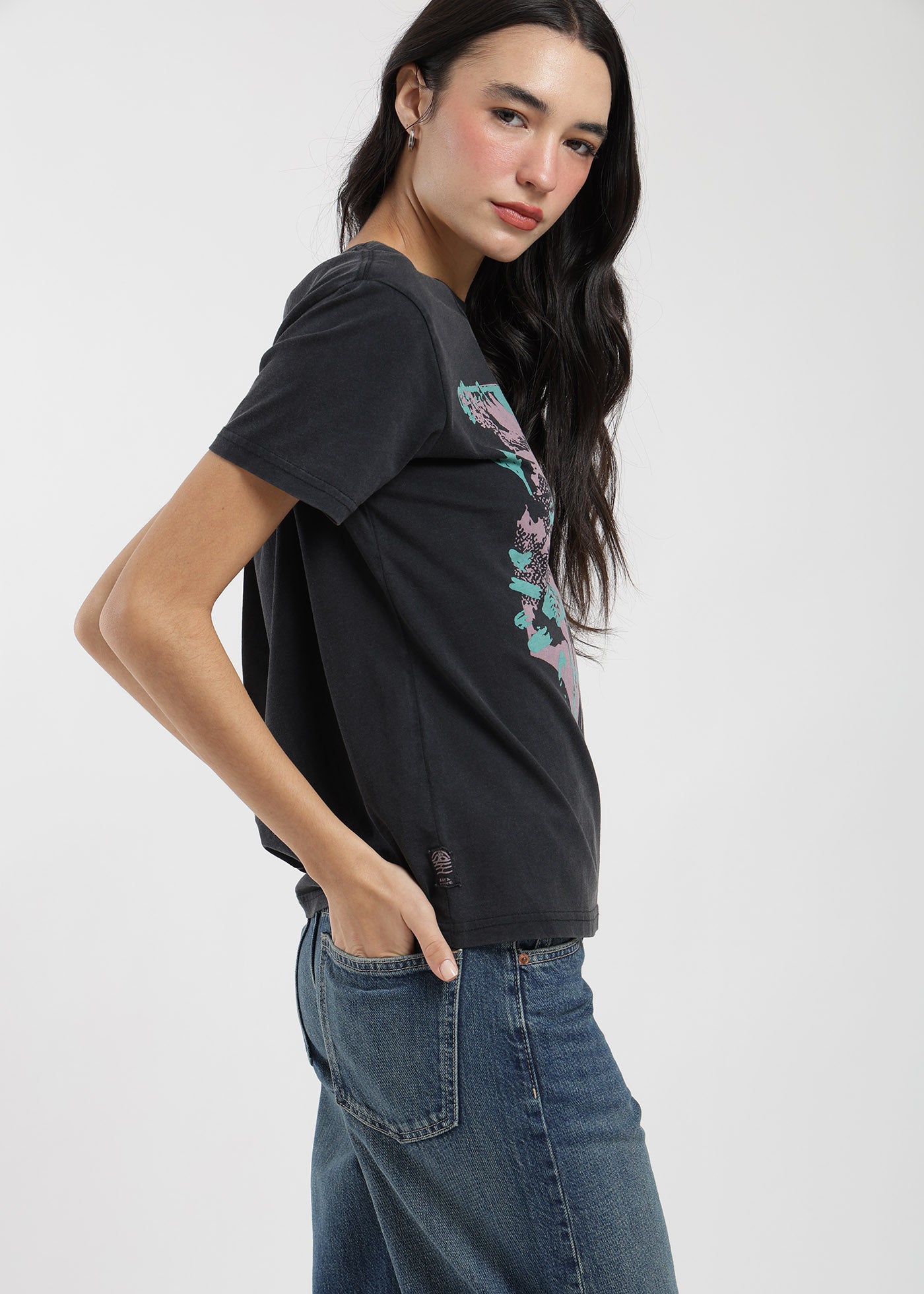 Polera Diseño Algodón Print Culture Mujer - Negra